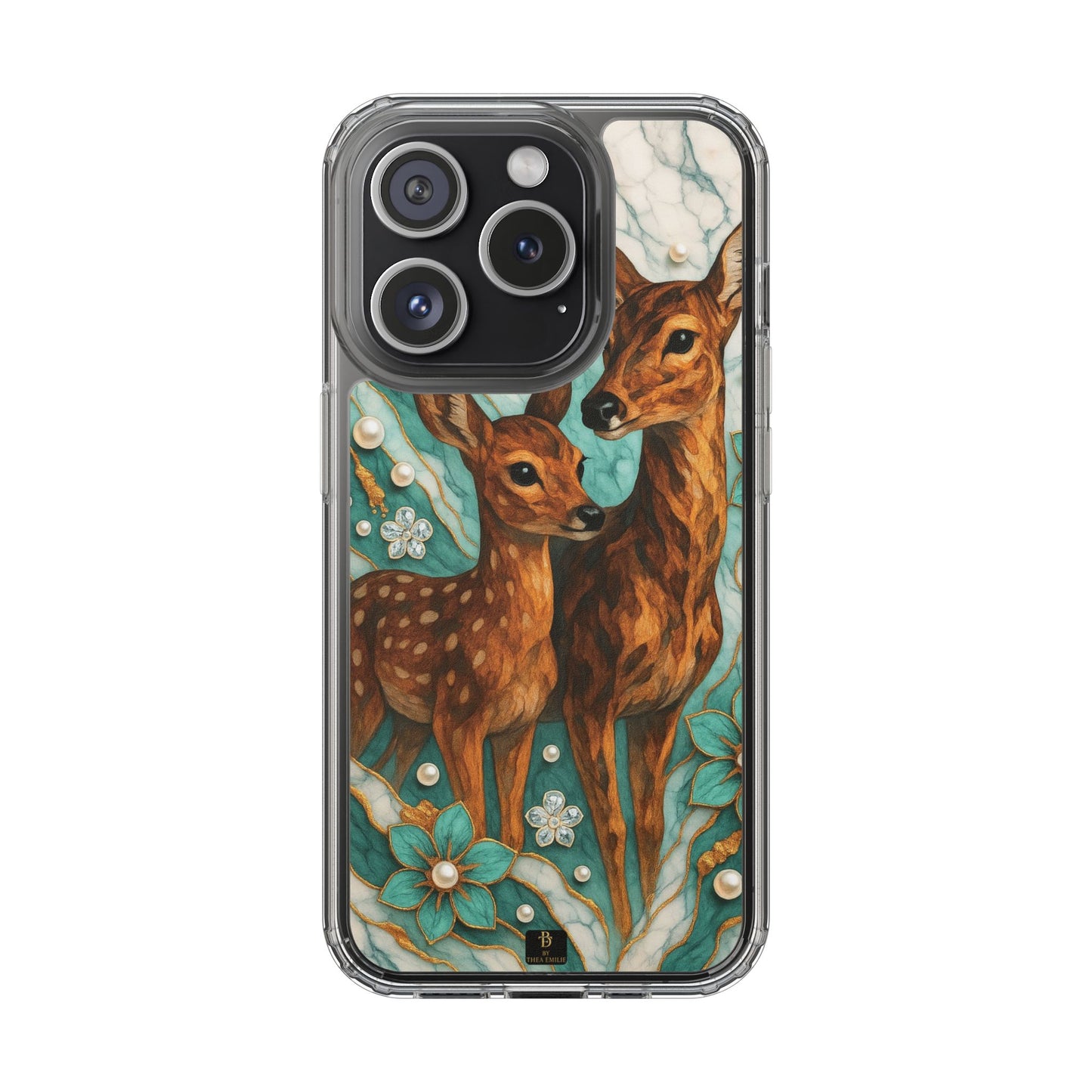 Elegant Deer Clear Phone Case – Stylish Protection for Animal Lovers