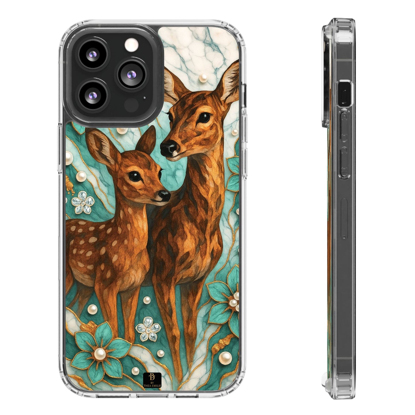 Elegant Deer Clear Phone Case – Stylish Protection for Animal Lovers