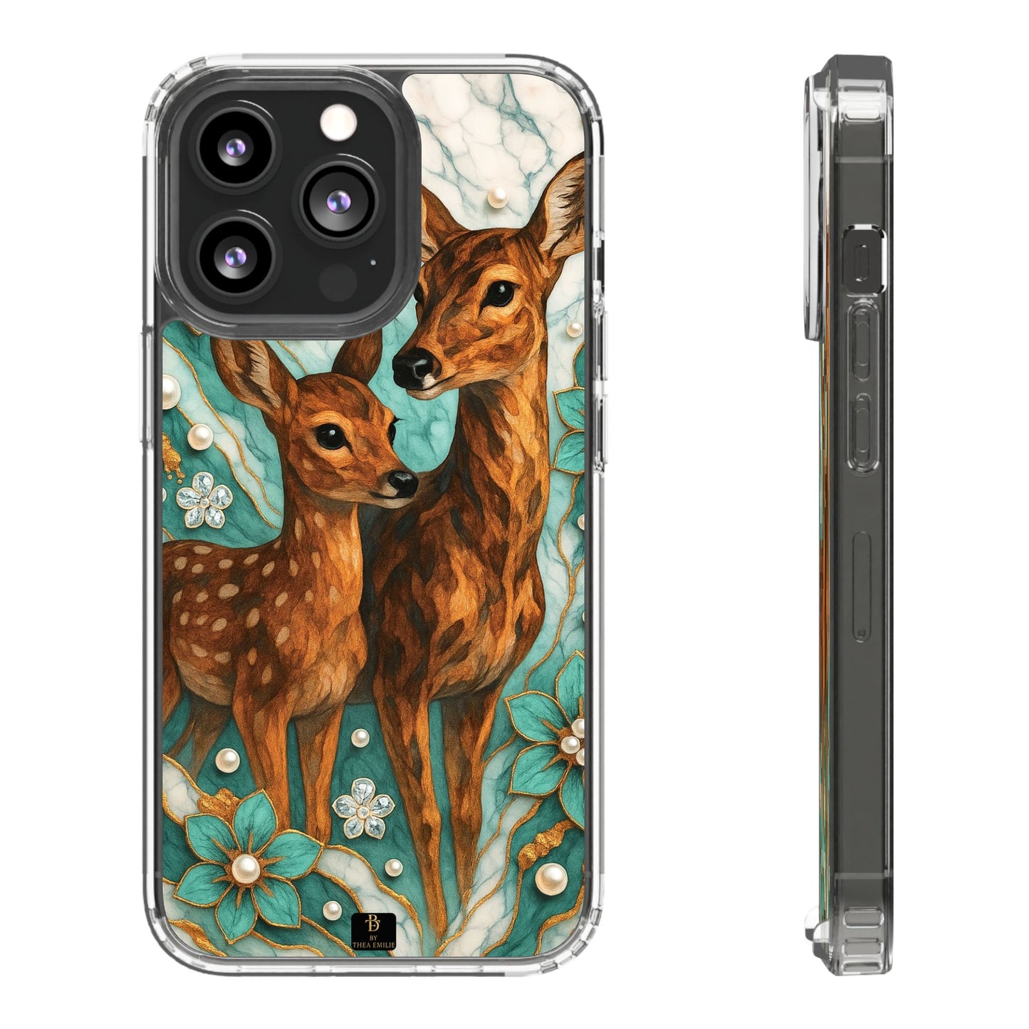 Elegant Deer Clear Phone Case – Stylish Protection for Animal Lovers