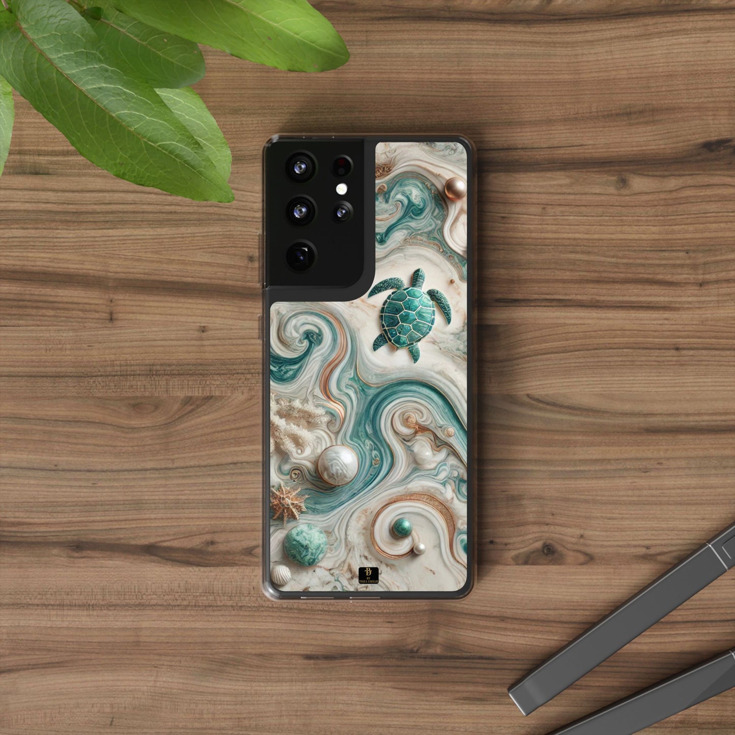Ocean Marble Turtle Phone Case – Artistic Protection for Sea Lovers