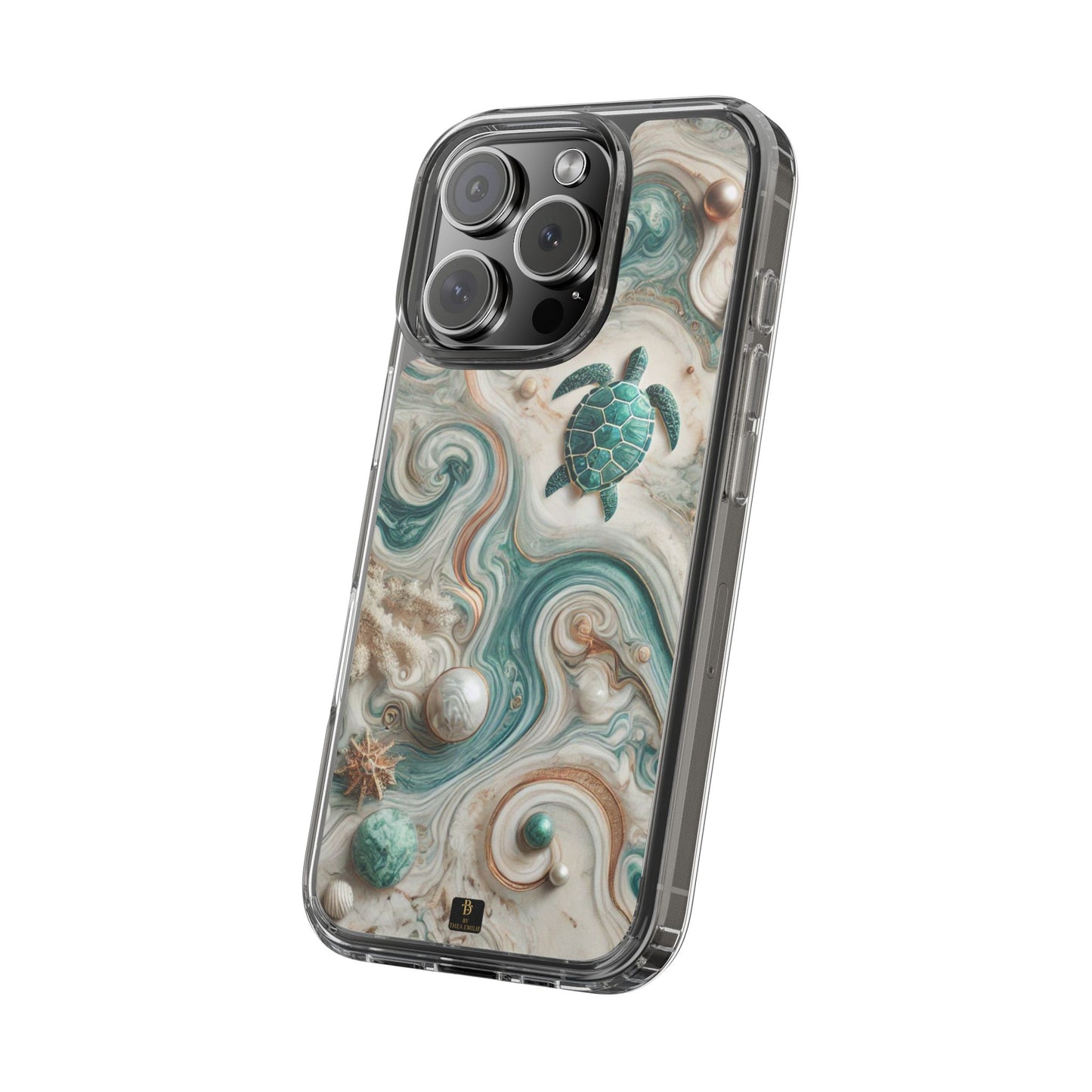 Ocean Marble Turtle Phone Case – Artistic Protection for Sea Lovers