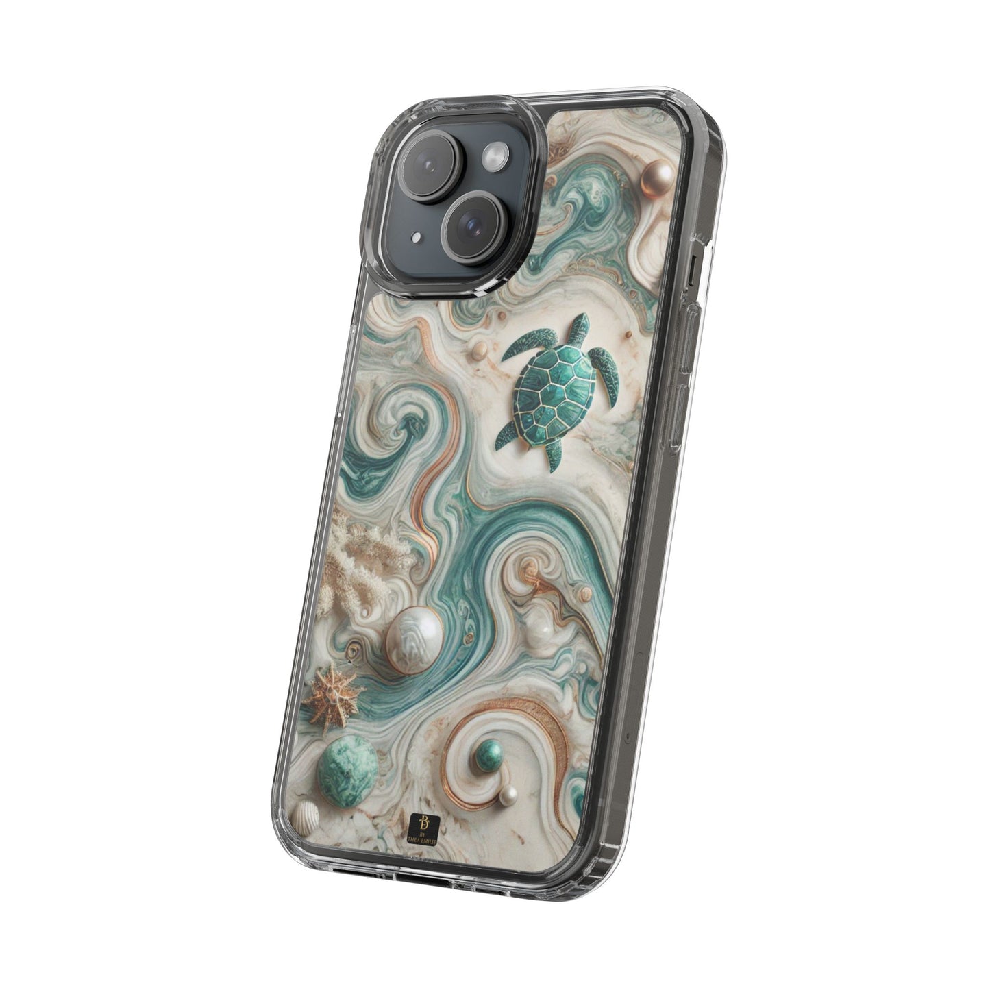 Ocean Marble Turtle Phone Case – Artistic Protection for Sea Lovers