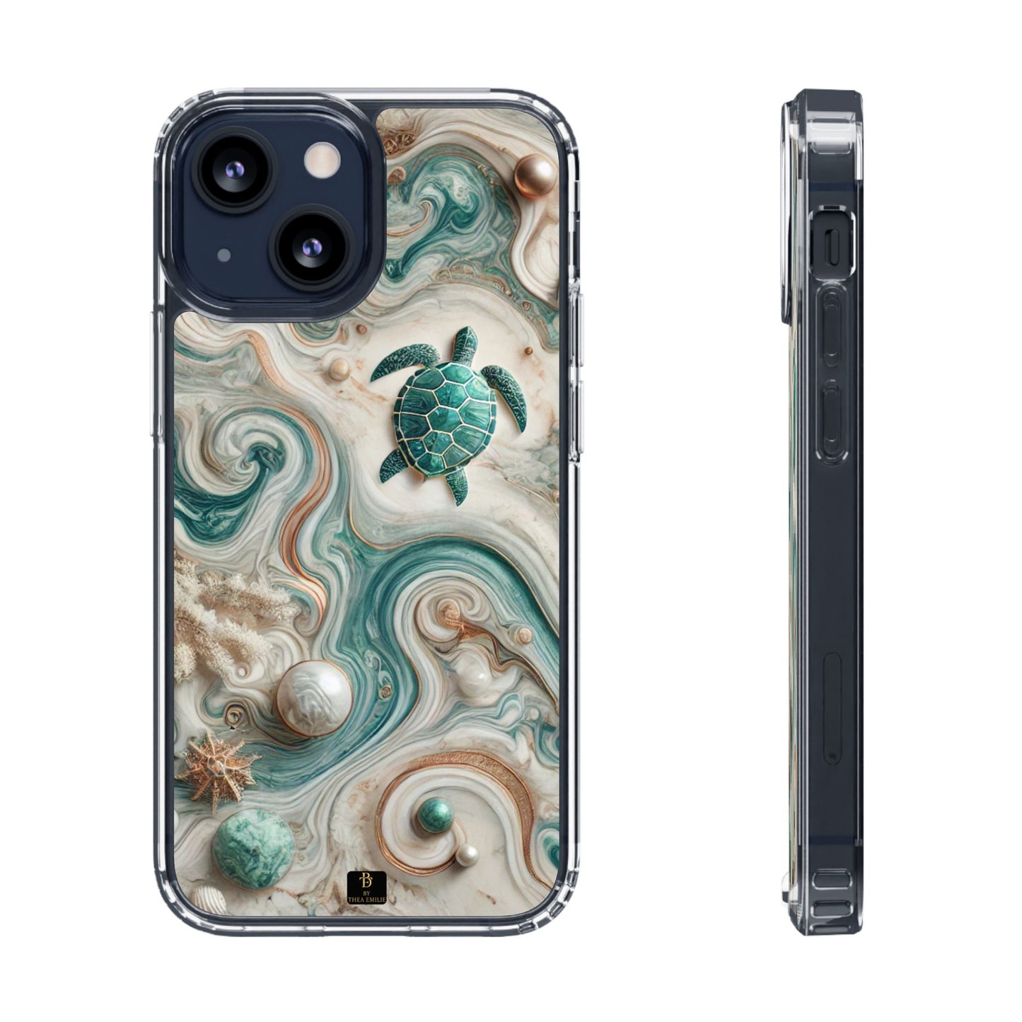 Ocean Marble Turtle Phone Case – Artistic Protection for Sea Lovers