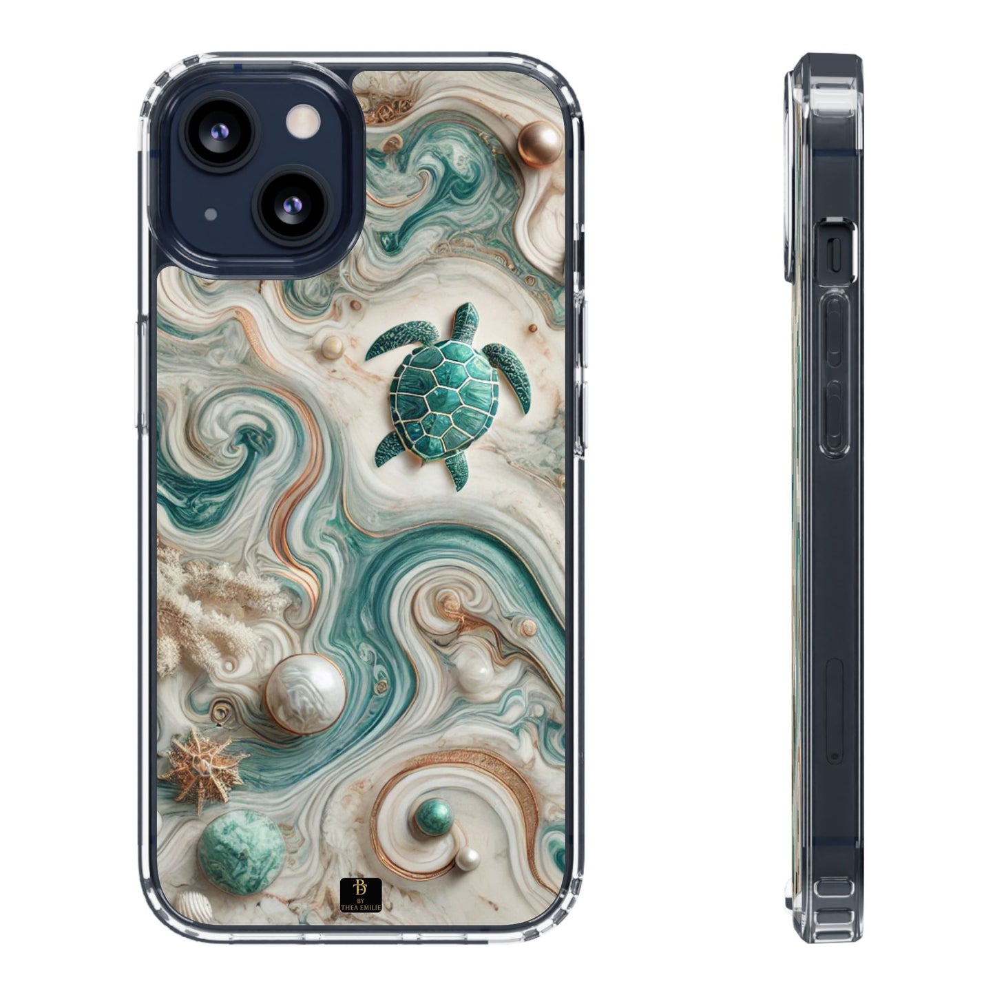 Ocean Marble Turtle Phone Case – Artistic Protection for Sea Lovers