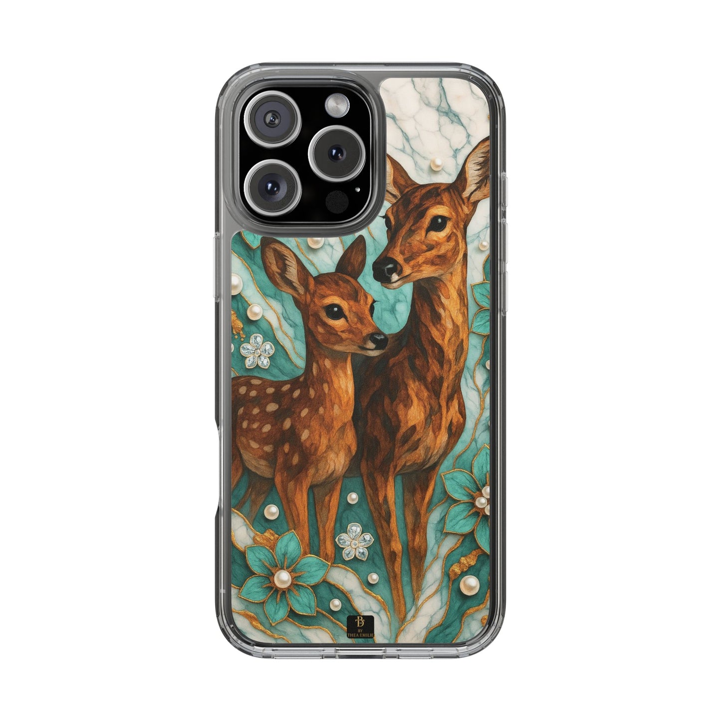 Elegant Deer Clear Phone Case – Stylish Protection for Animal Lovers