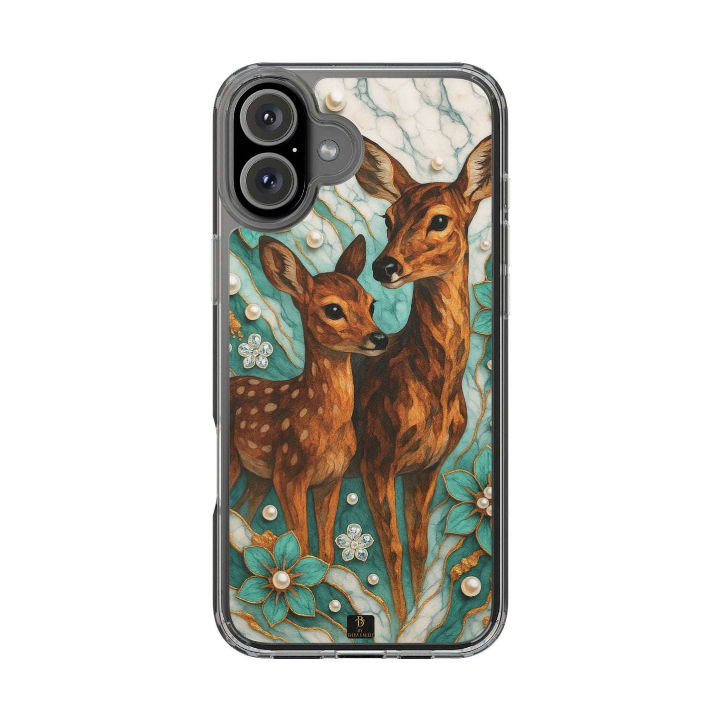 Elegant Deer Clear Phone Case – Stylish Protection for Animal Lovers