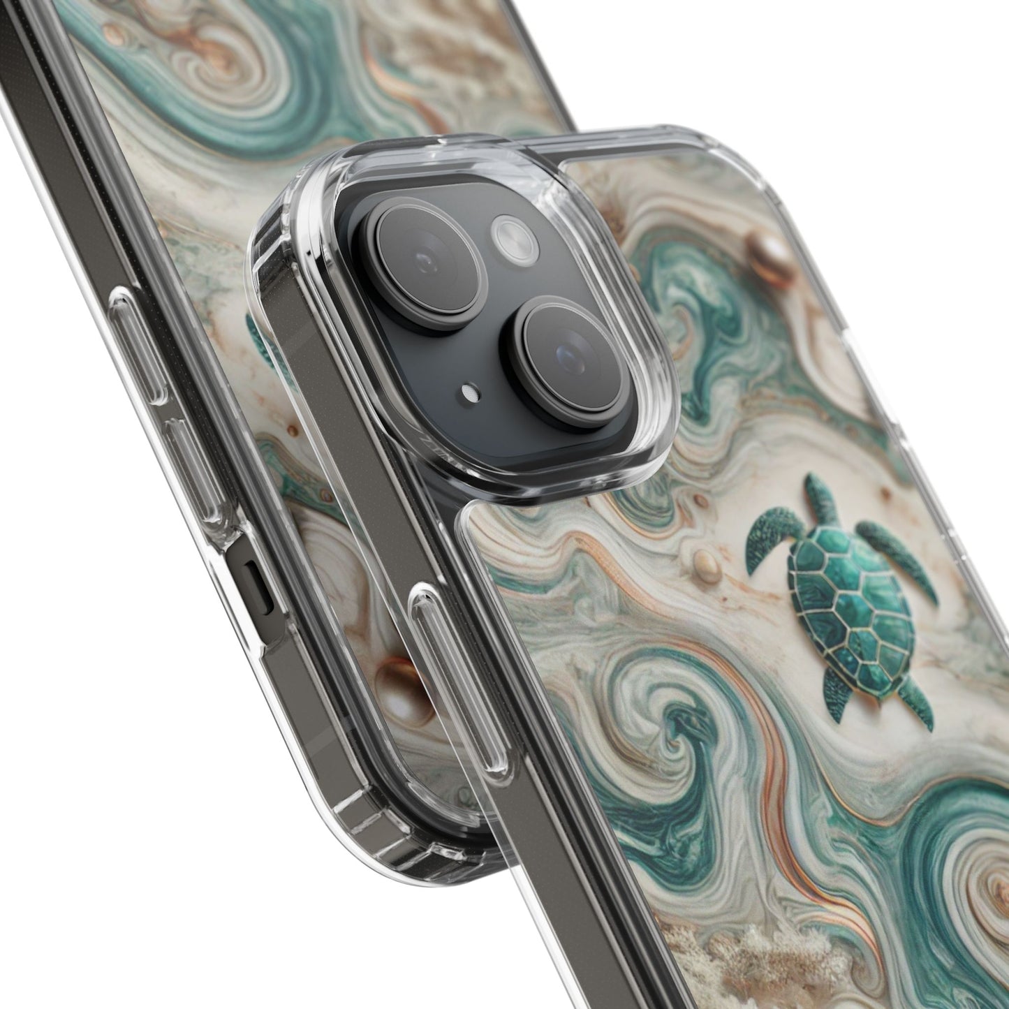 Ocean Marble Turtle Phone Case – Artistic Protection for Sea Lovers