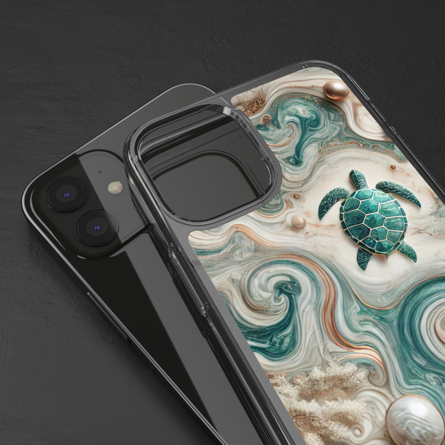 Ocean Marble Turtle Phone Case – Artistic Protection for Sea Lovers