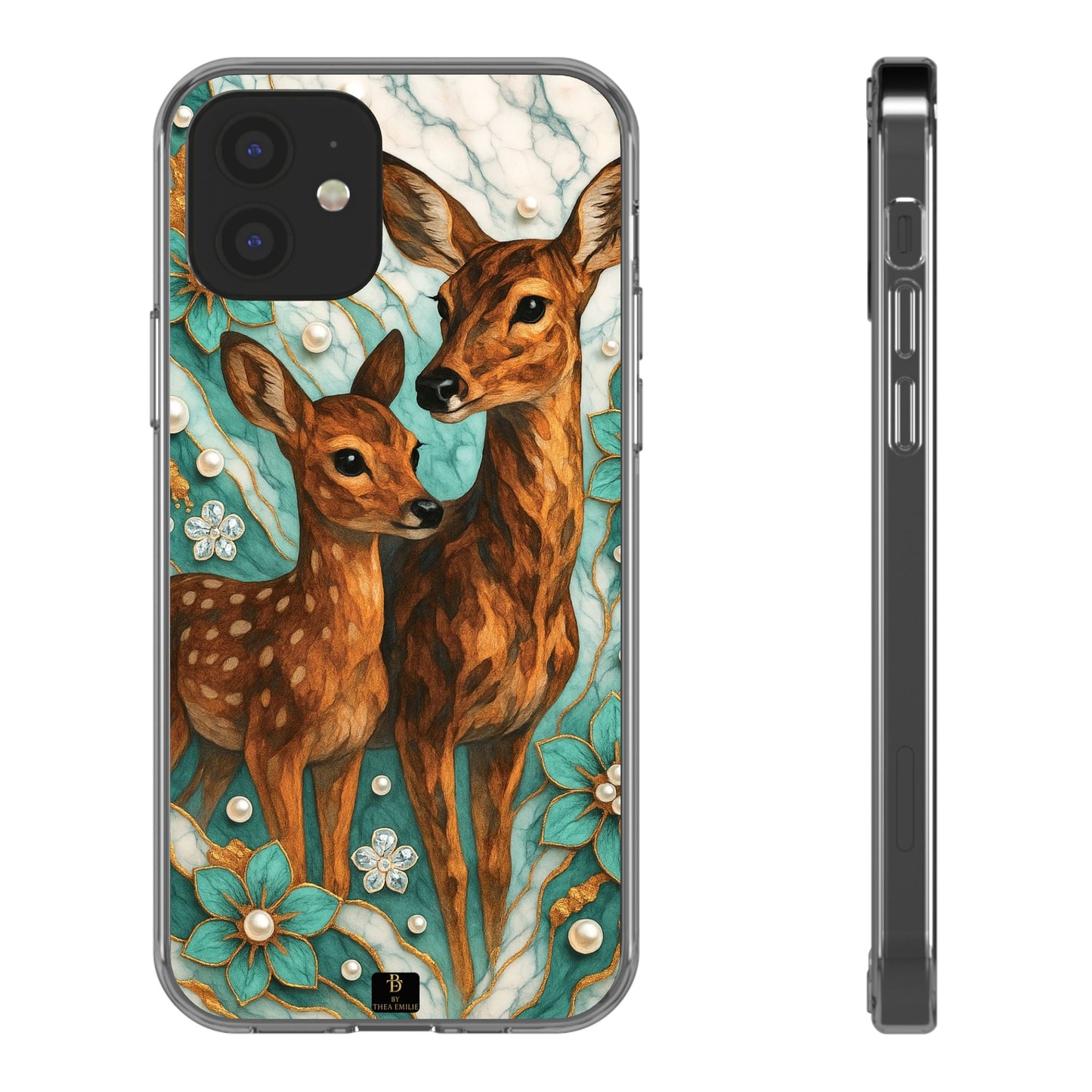 Elegant Deer Clear Phone Case – Stylish Protection for Animal Lovers