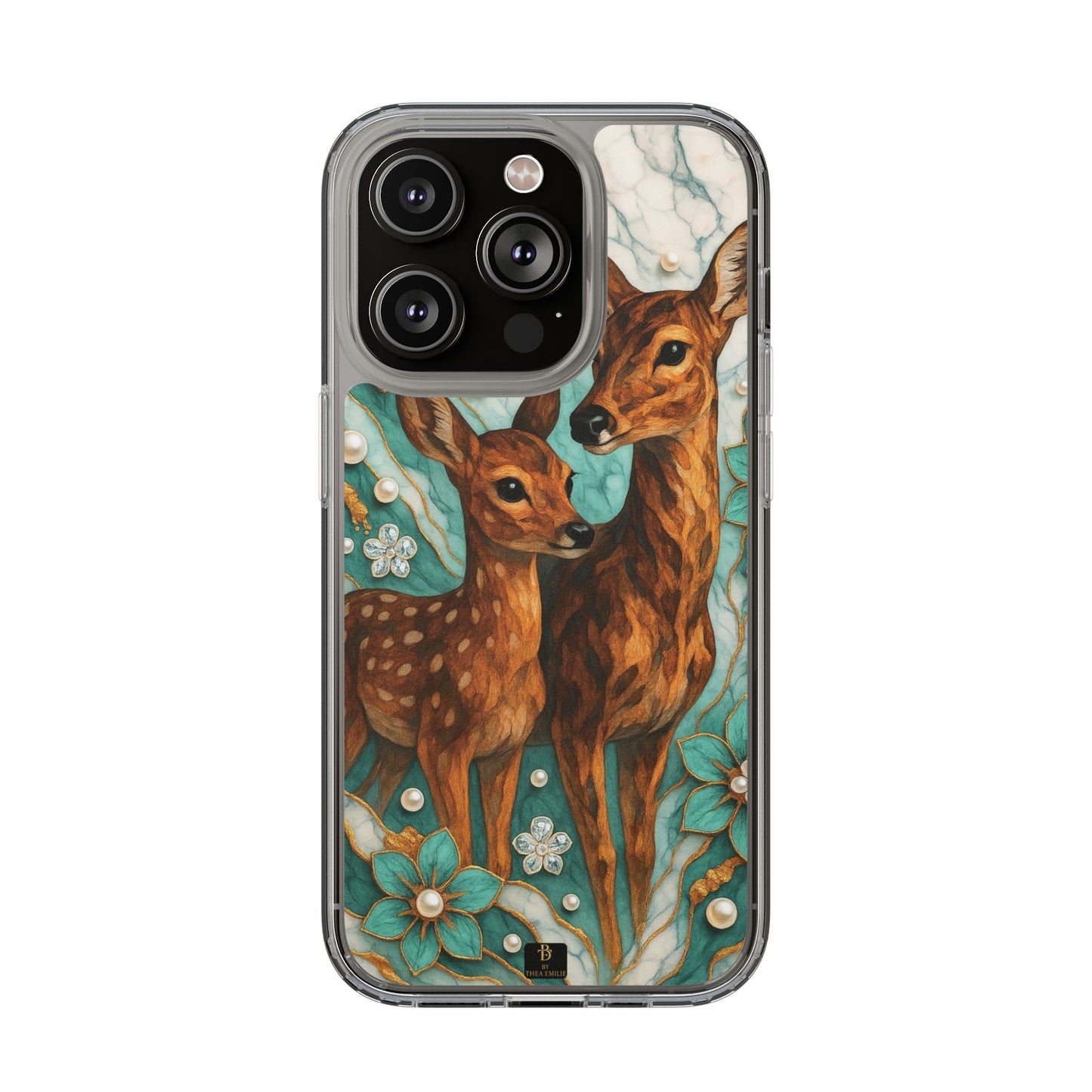 Elegant Deer Clear Phone Case – Stylish Protection for Animal Lovers