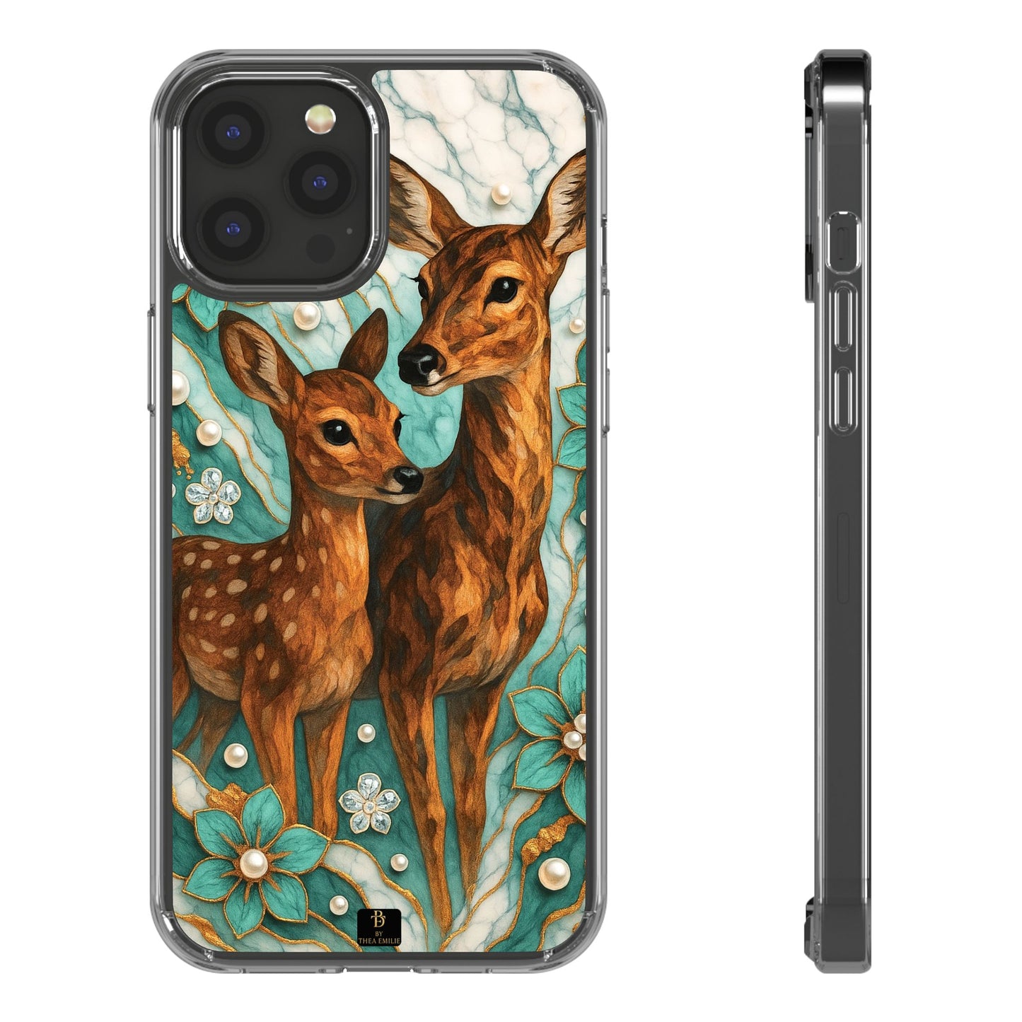 Elegant Deer Clear Phone Case – Stylish Protection for Animal Lovers