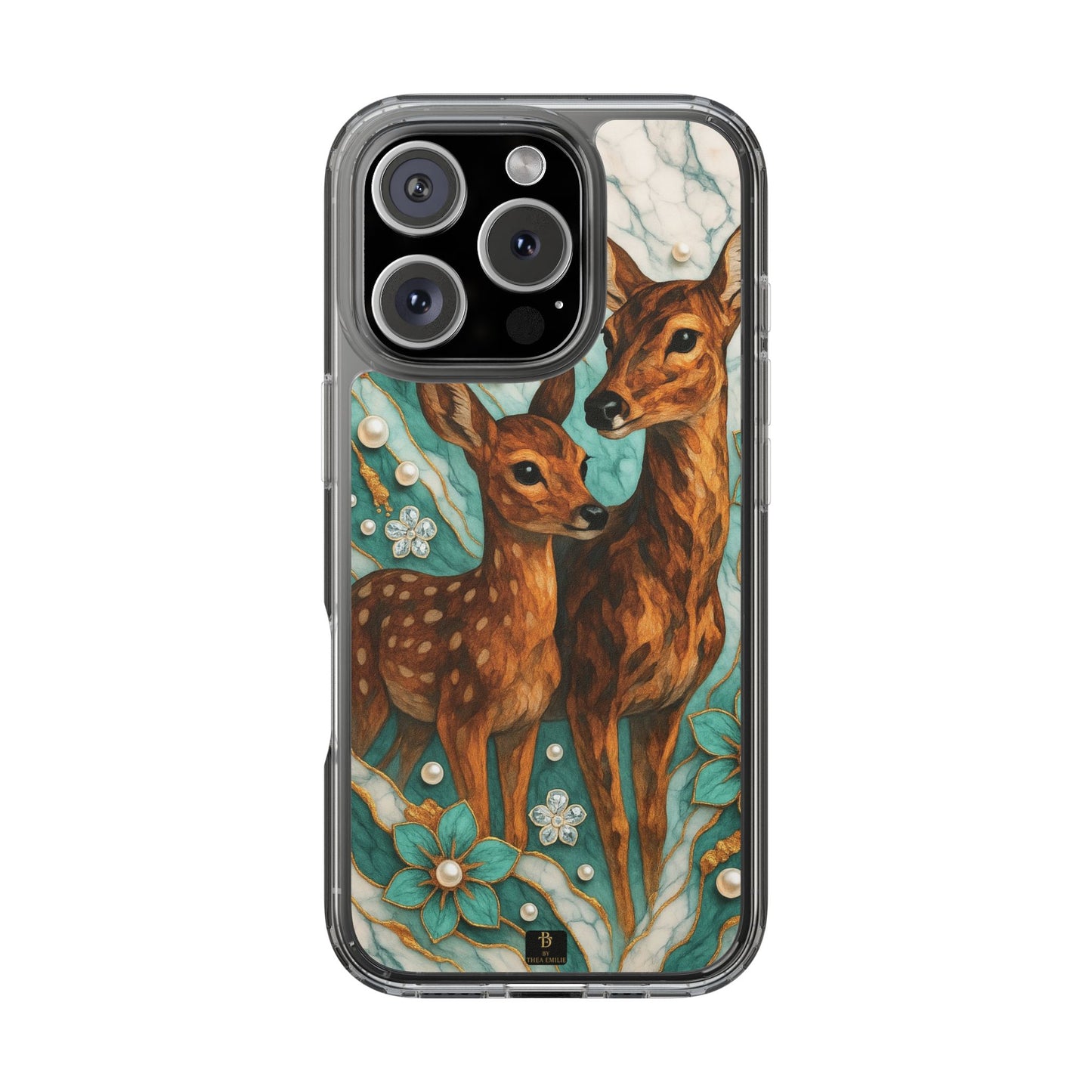Elegant Deer Clear Phone Case – Stylish Protection for Animal Lovers