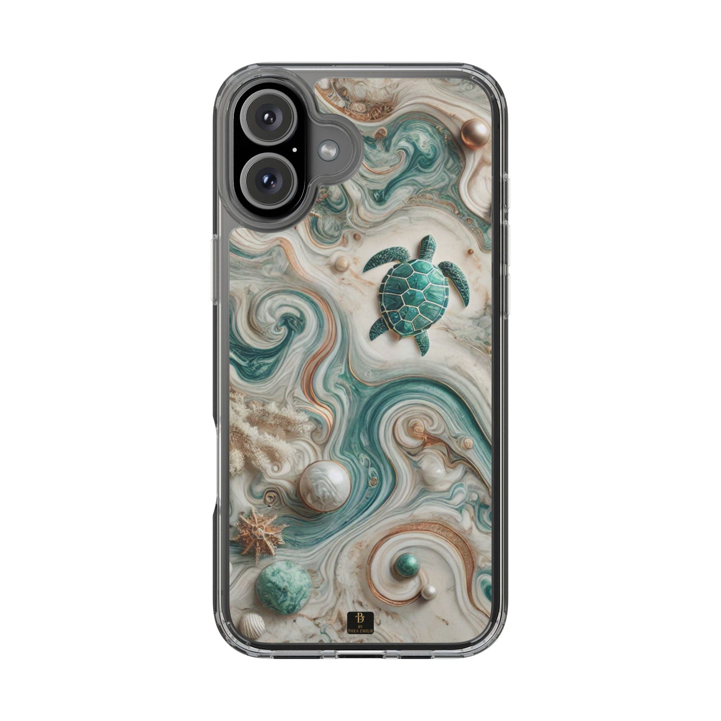Ocean Marble Turtle Phone Case – Artistic Protection for Sea Lovers