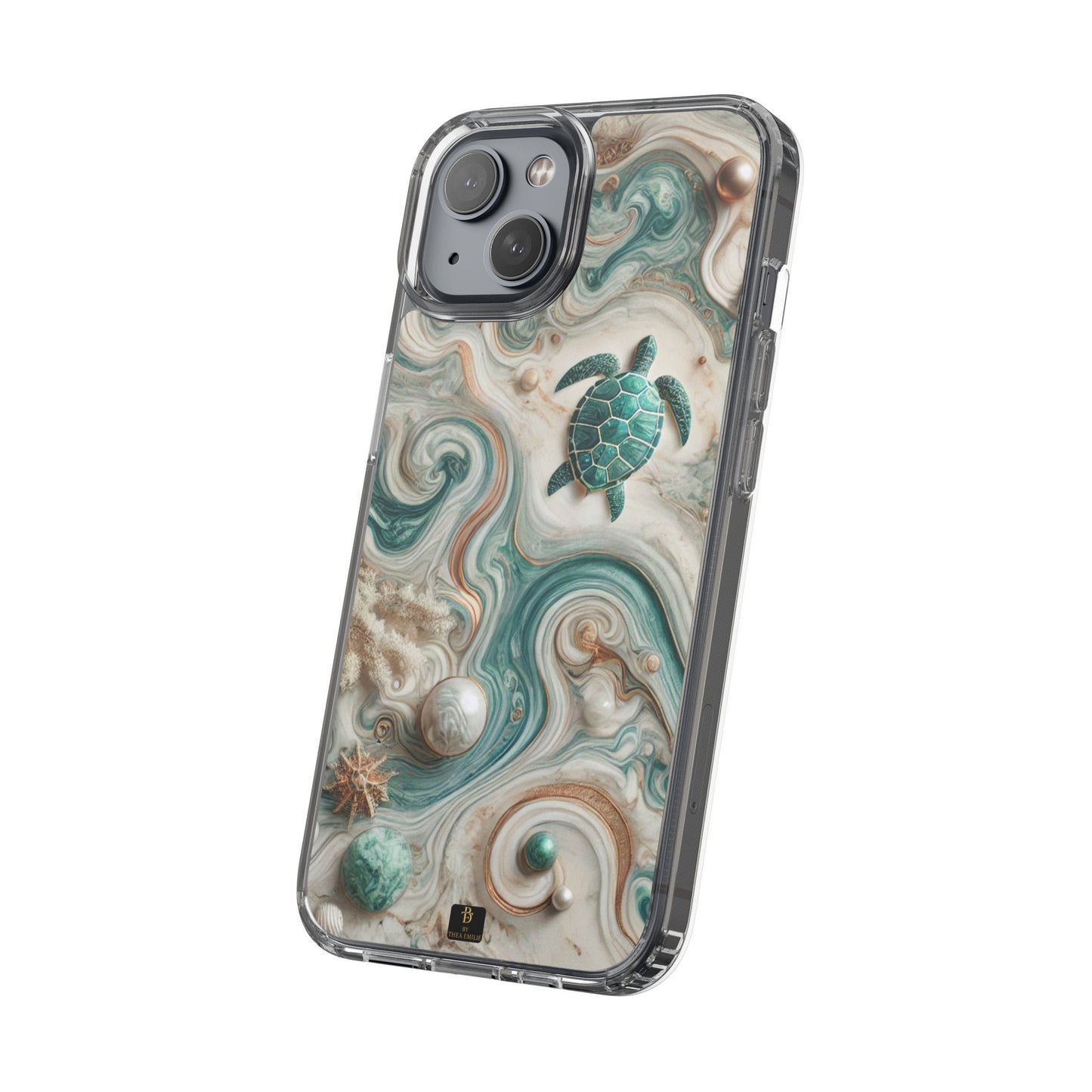 Ocean Marble Turtle Phone Case – Artistic Protection for Sea Lovers