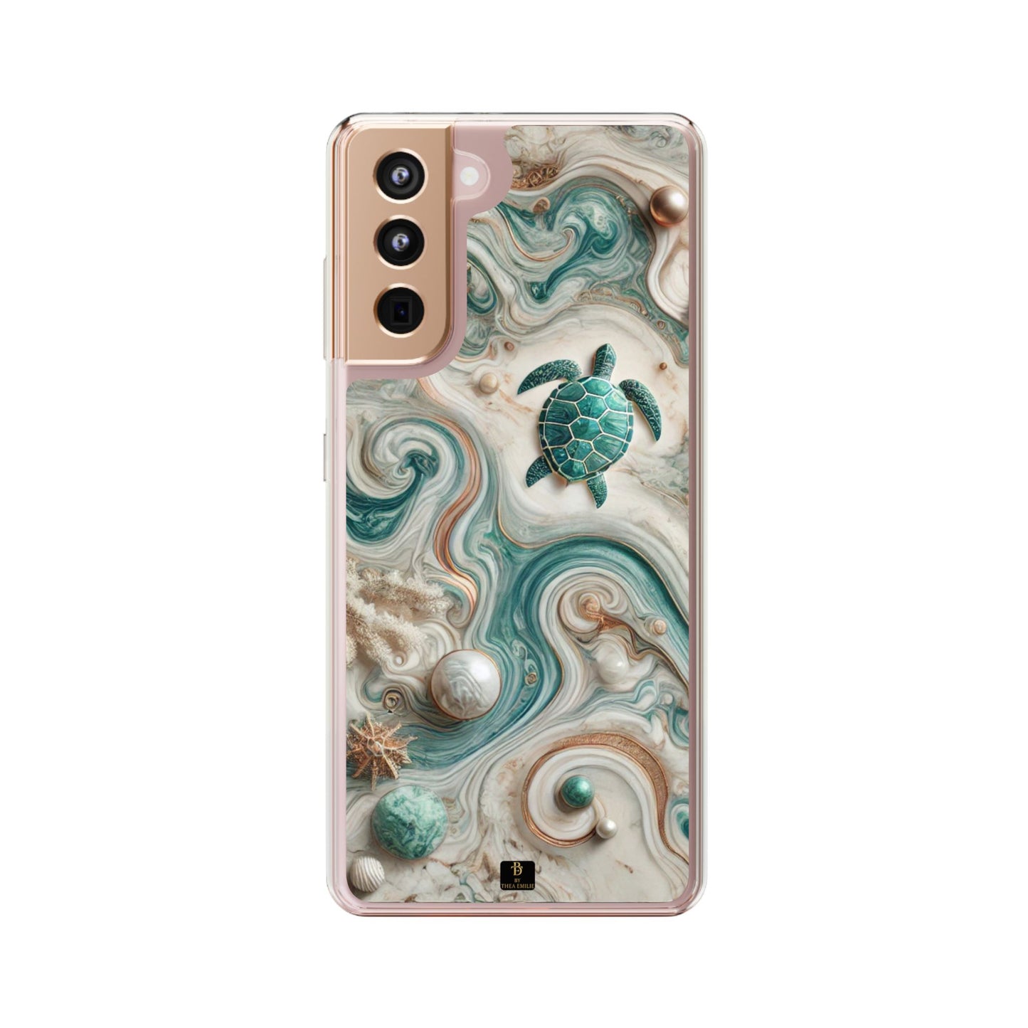 Ocean Marble Turtle Phone Case – Artistic Protection for Sea Lovers