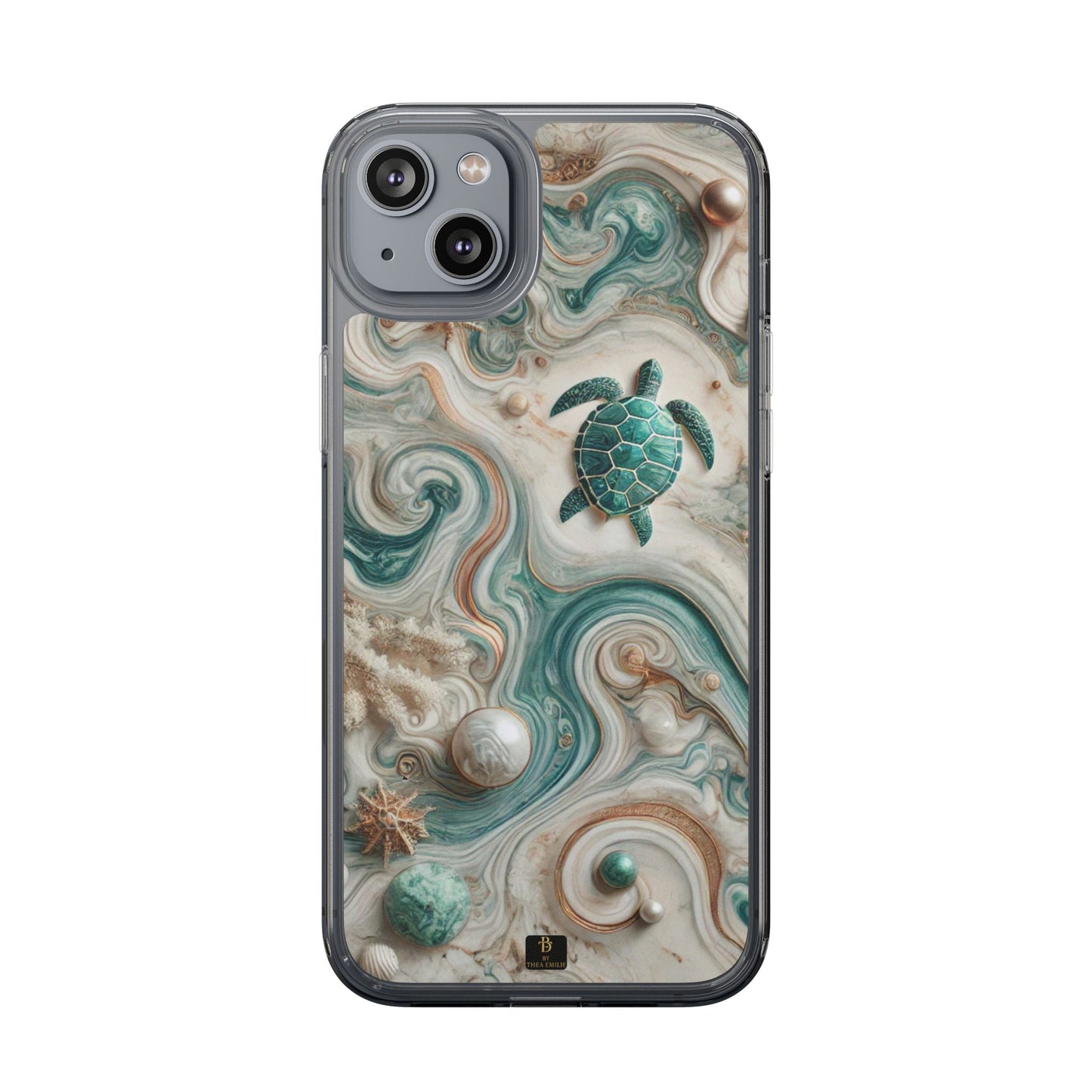 Ocean Marble Turtle Phone Case – Artistic Protection for Sea Lovers