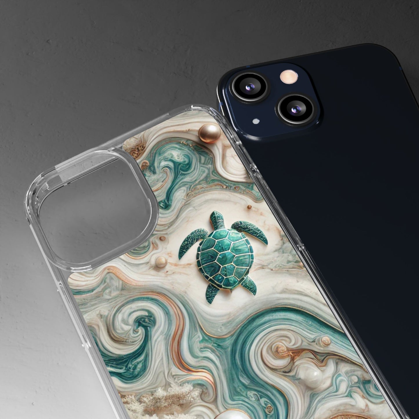 Ocean Marble Turtle Phone Case – Artistic Protection for Sea Lovers