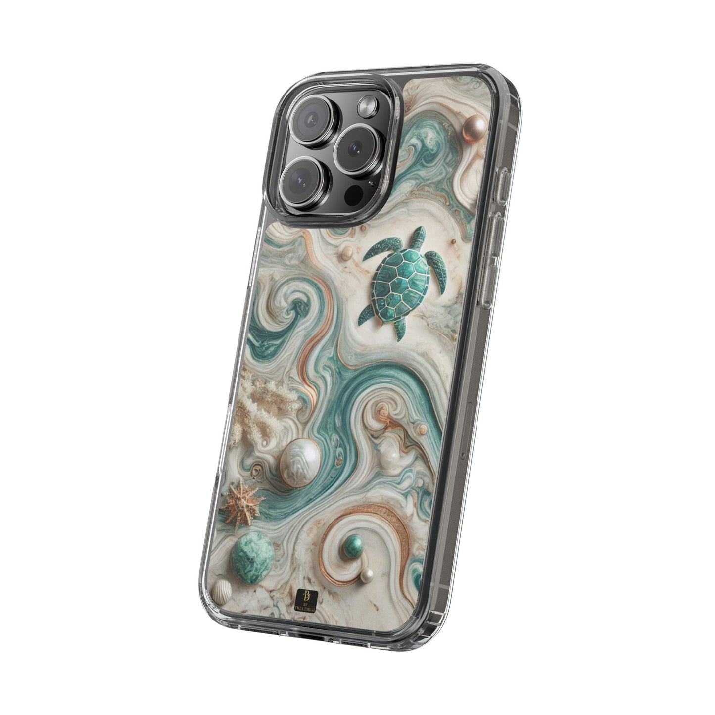 Ocean Marble Turtle Phone Case – Artistic Protection for Sea Lovers