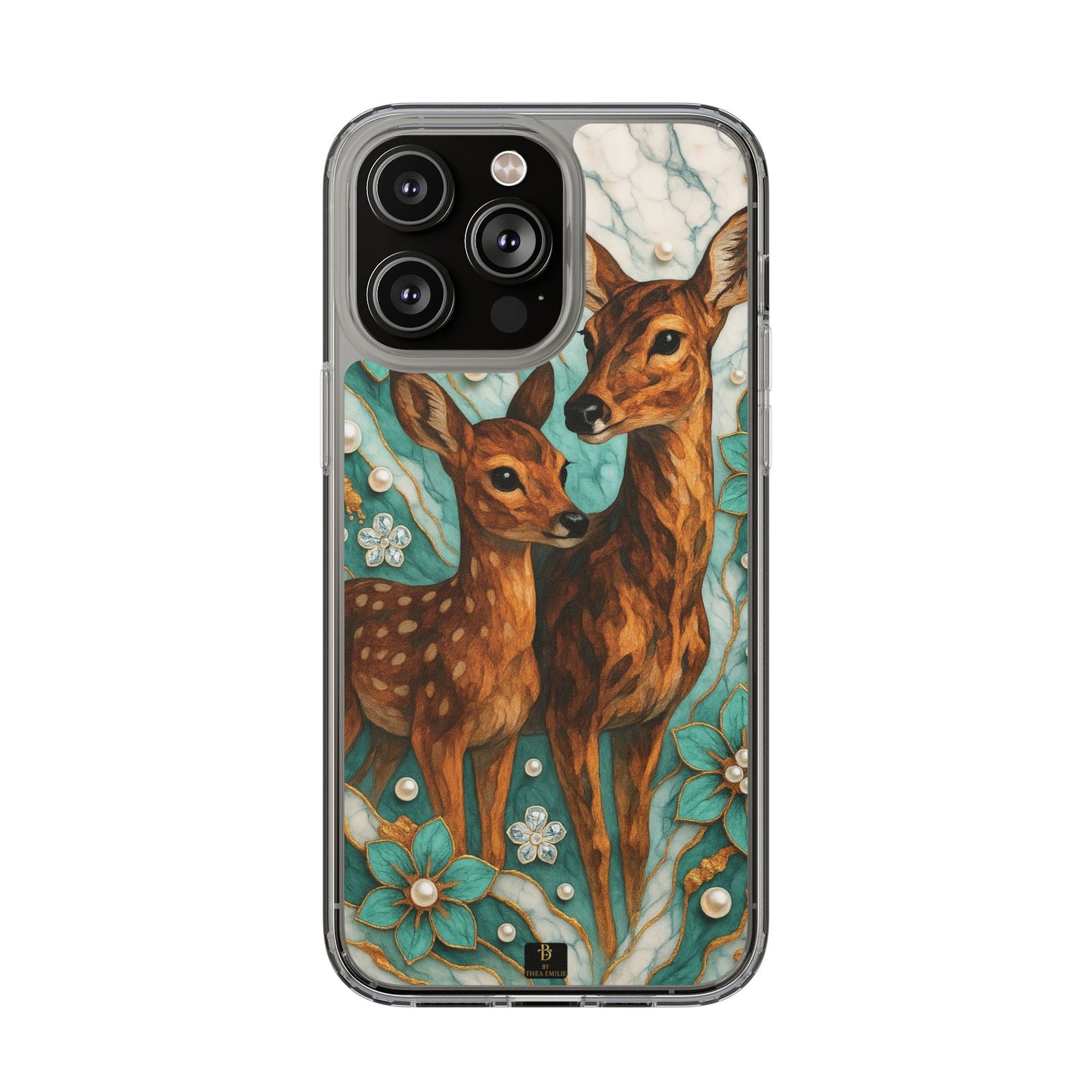 Elegant Deer Clear Phone Case – Stylish Protection for Animal Lovers