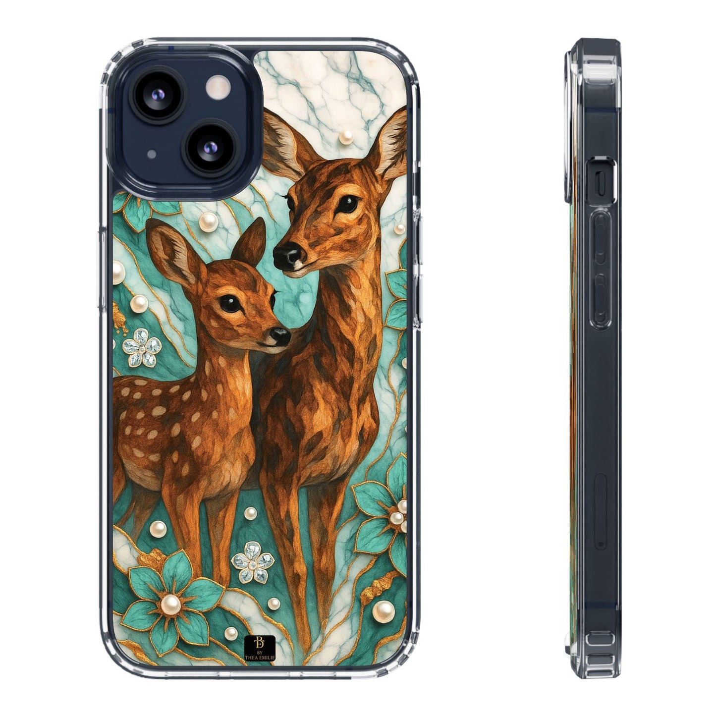 Elegant Deer Clear Phone Case – Stylish Protection for Animal Lovers