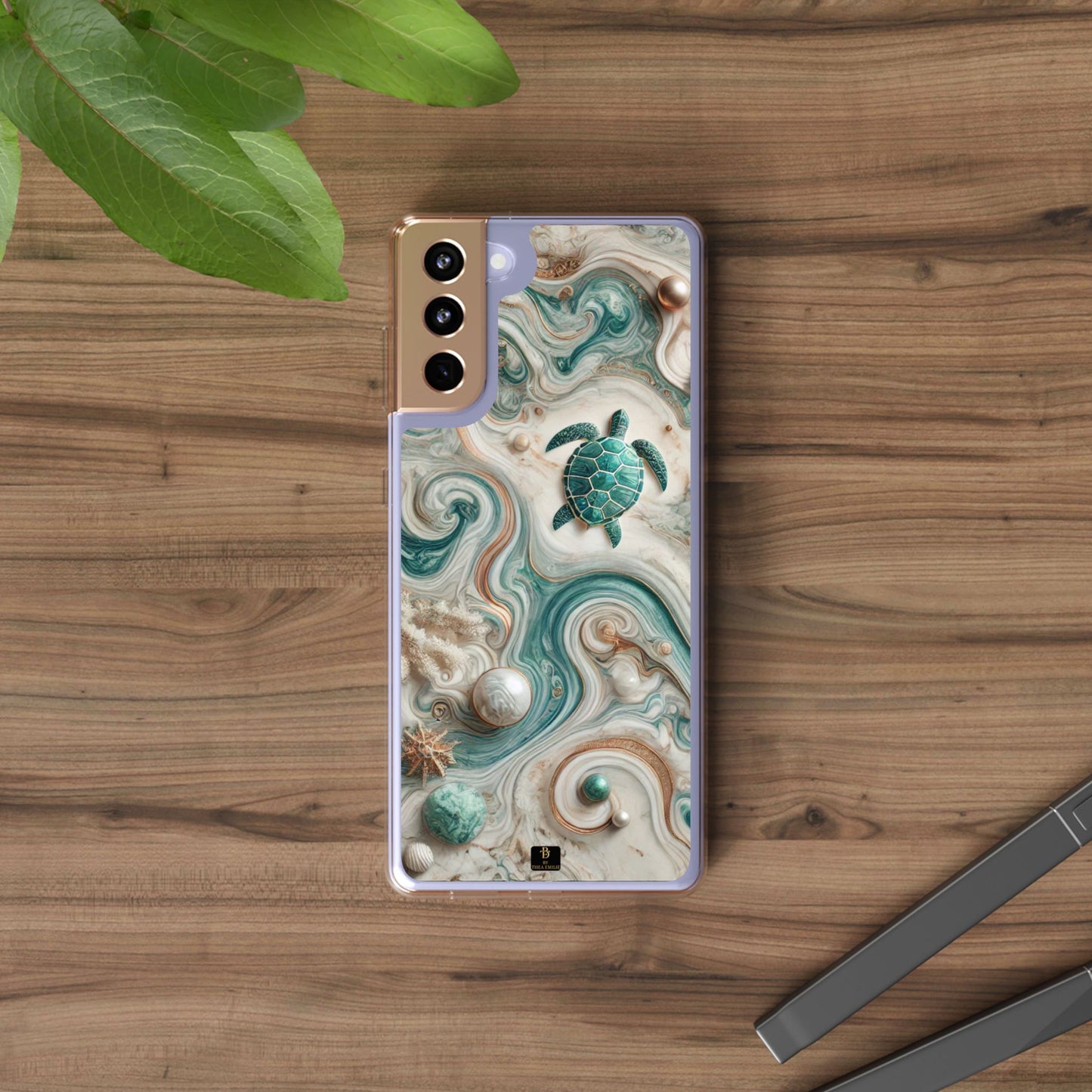 Ocean Marble Turtle Phone Case – Artistic Protection for Sea Lovers