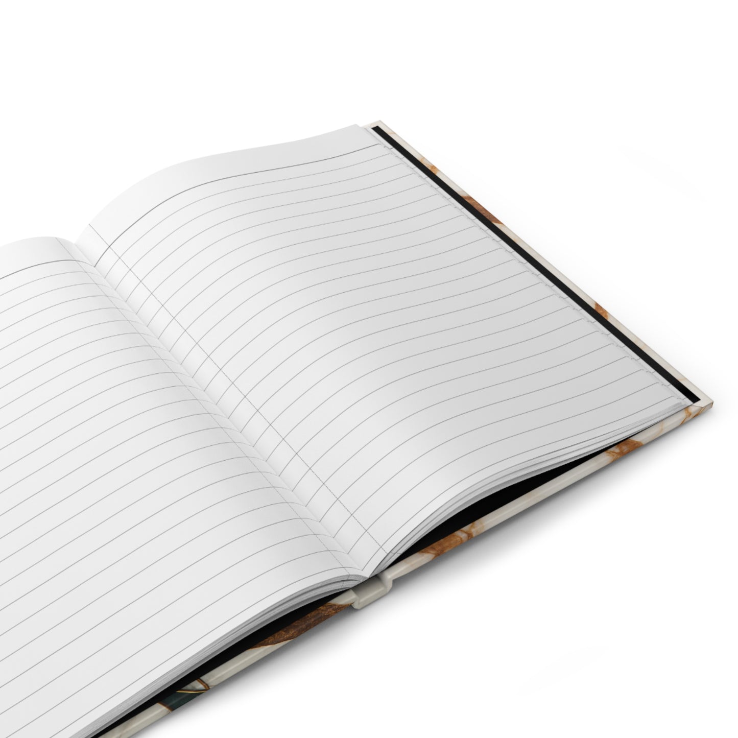 Marble Palm Tree Hardcover Journal – Elegant White, Bronze & Green Design