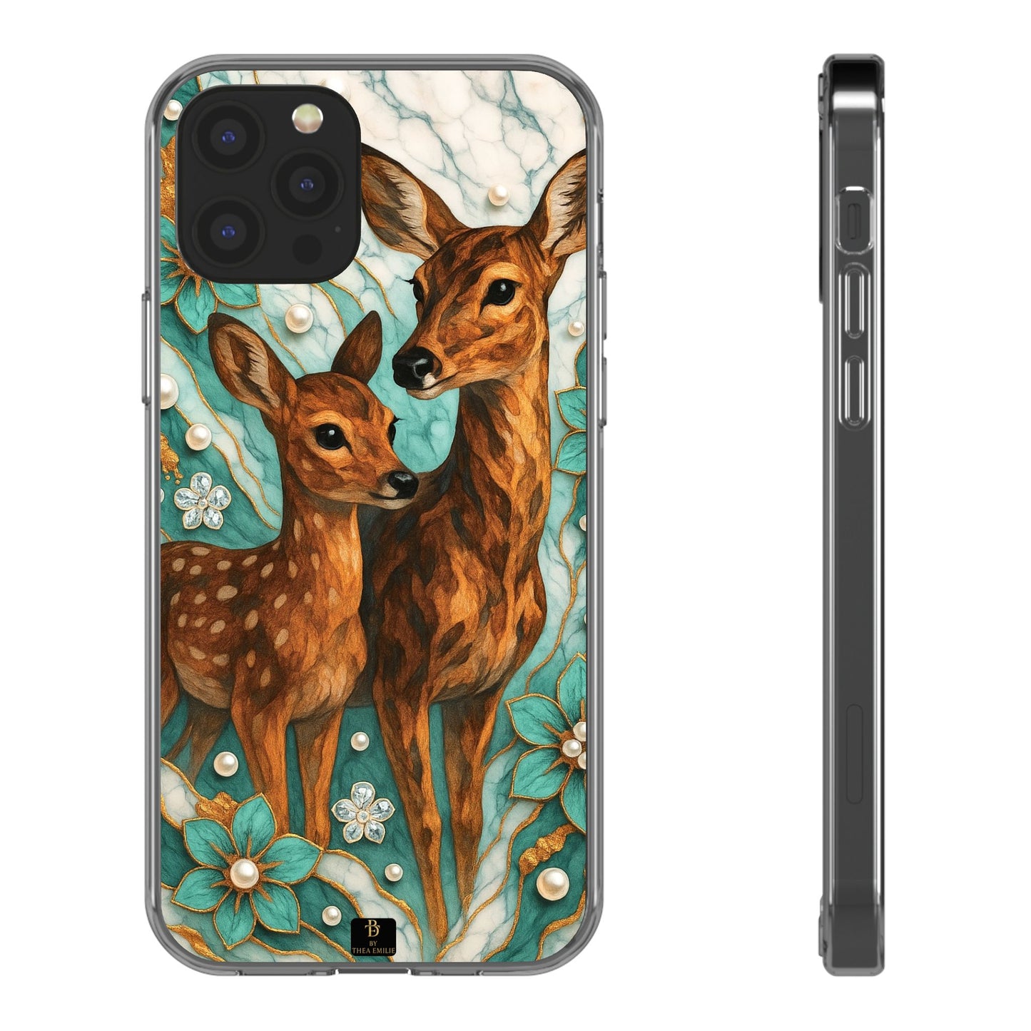 Elegant Deer Clear Phone Case – Stylish Protection for Animal Lovers