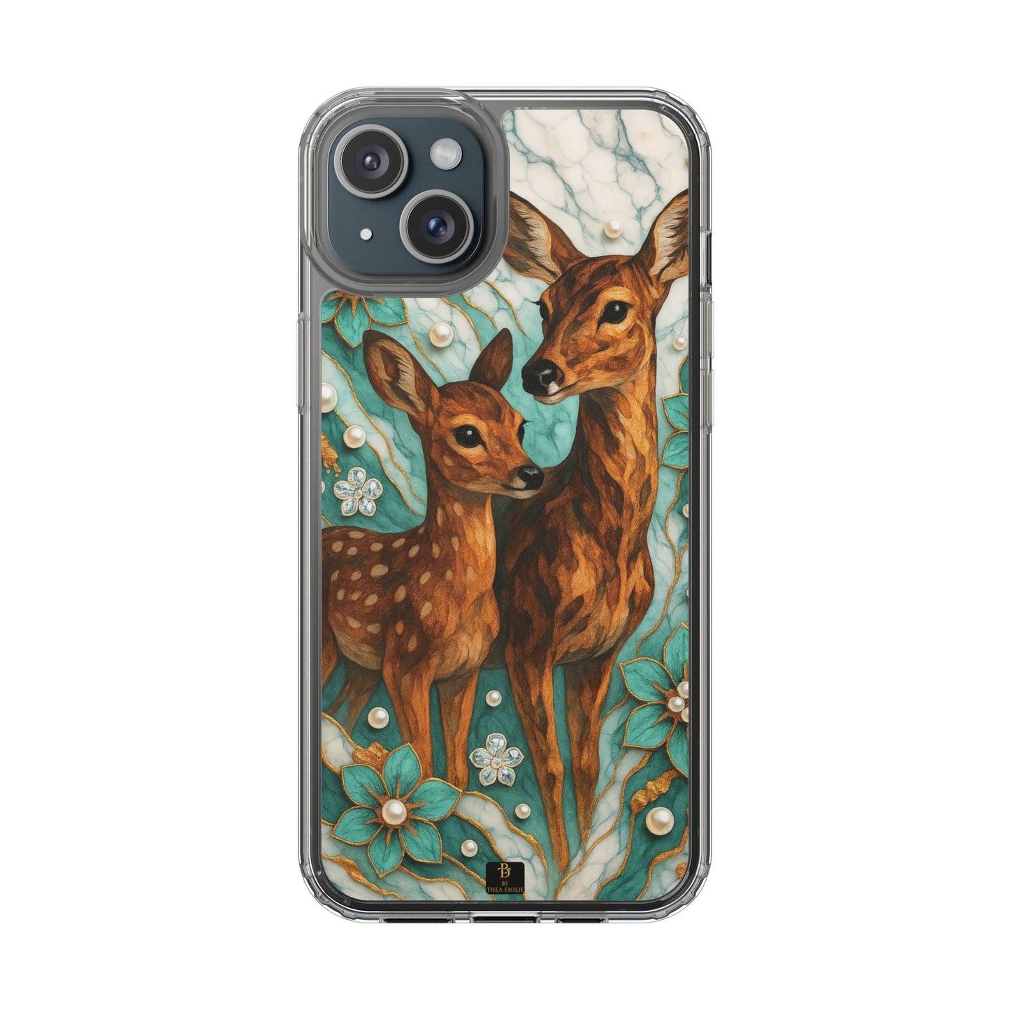 Elegant Deer Clear Phone Case – Stylish Protection for Animal Lovers