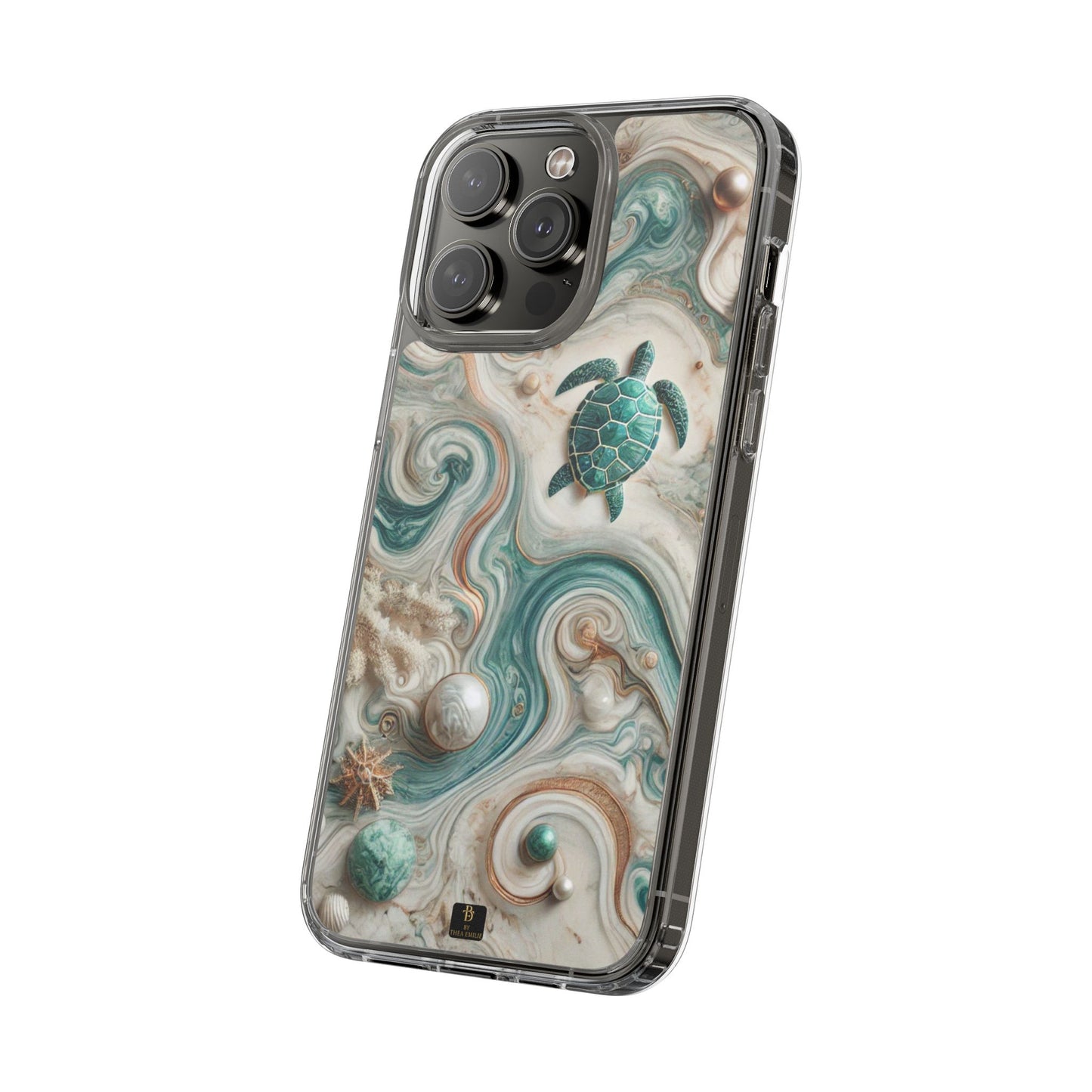 Ocean Marble Turtle Phone Case – Artistic Protection for Sea Lovers