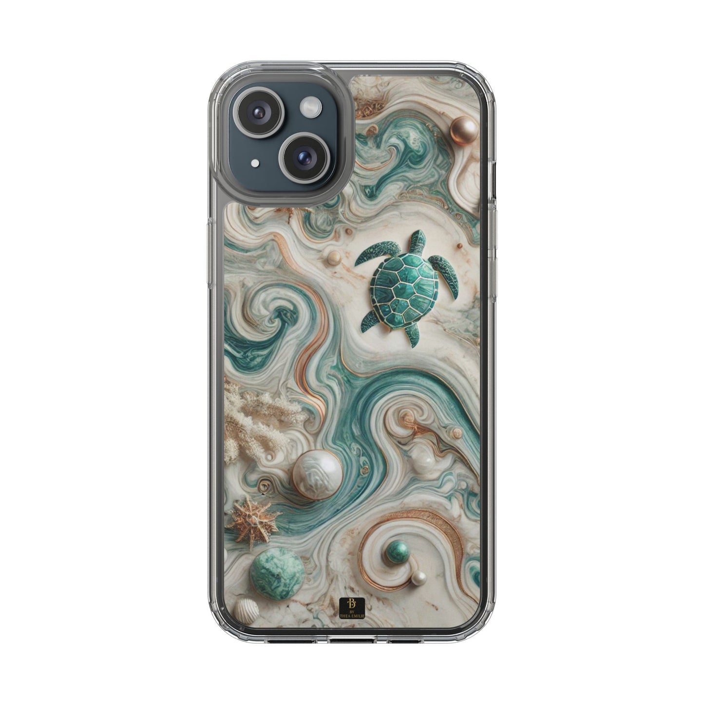 Ocean Marble Turtle Phone Case – Artistic Protection for Sea Lovers