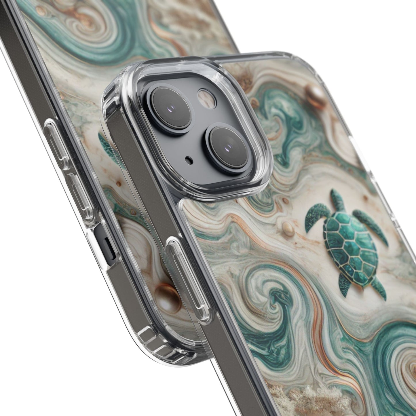 Ocean Marble Turtle Phone Case – Artistic Protection for Sea Lovers