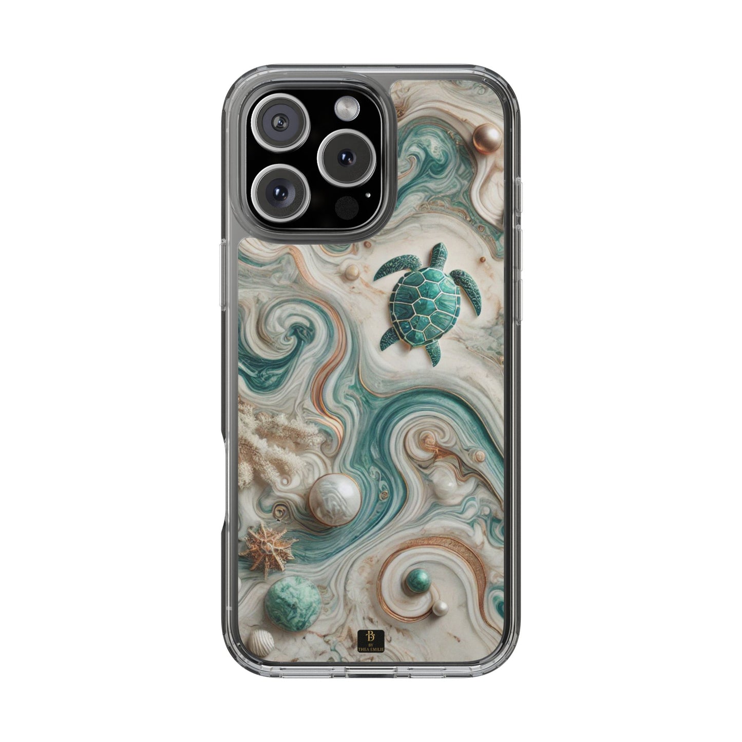 Ocean Marble Turtle Phone Case – Artistic Protection for Sea Lovers