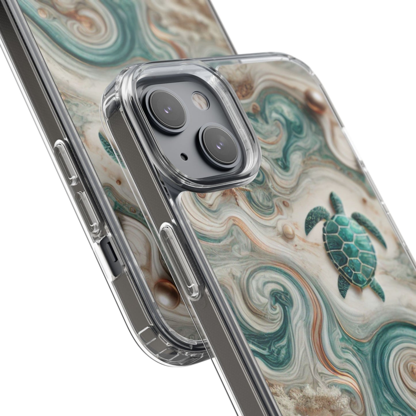 Ocean Marble Turtle Phone Case – Artistic Protection for Sea Lovers