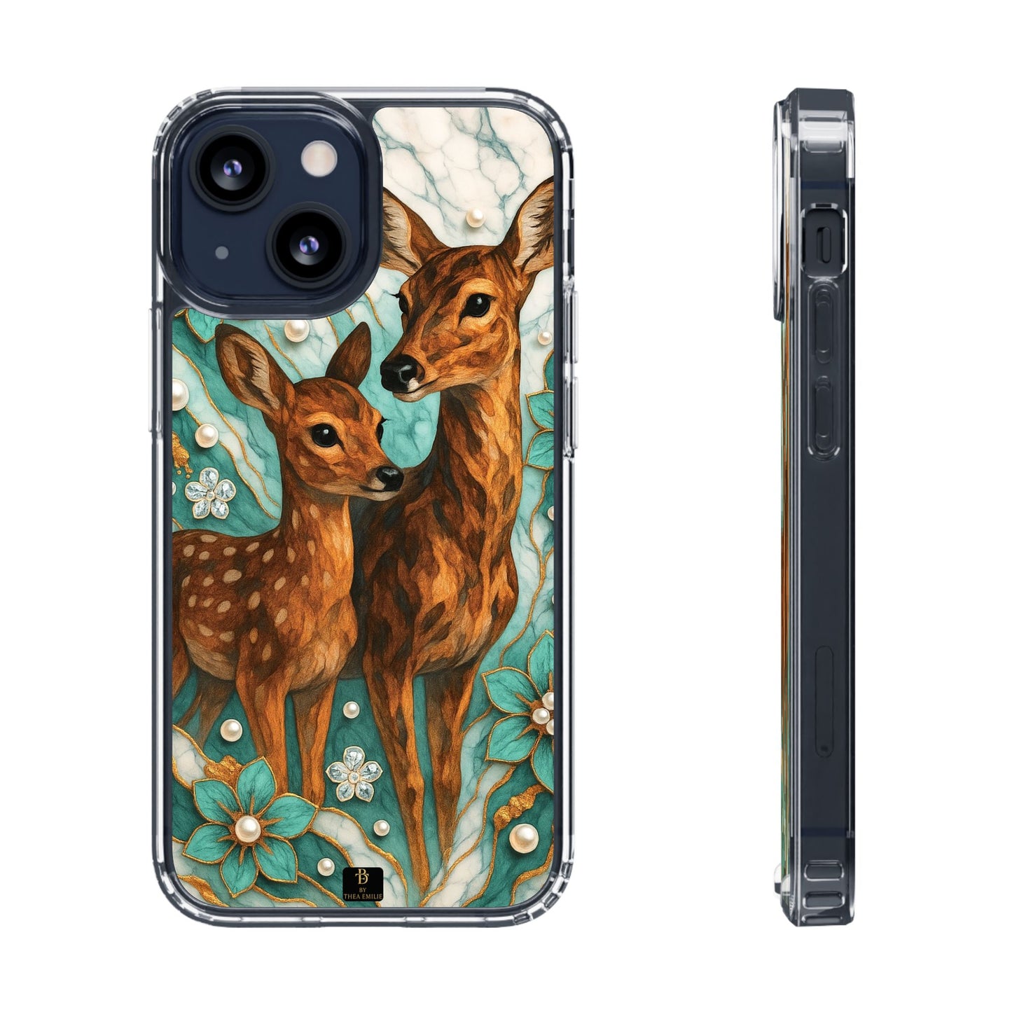 Elegant Deer Clear Phone Case – Stylish Protection for Animal Lovers