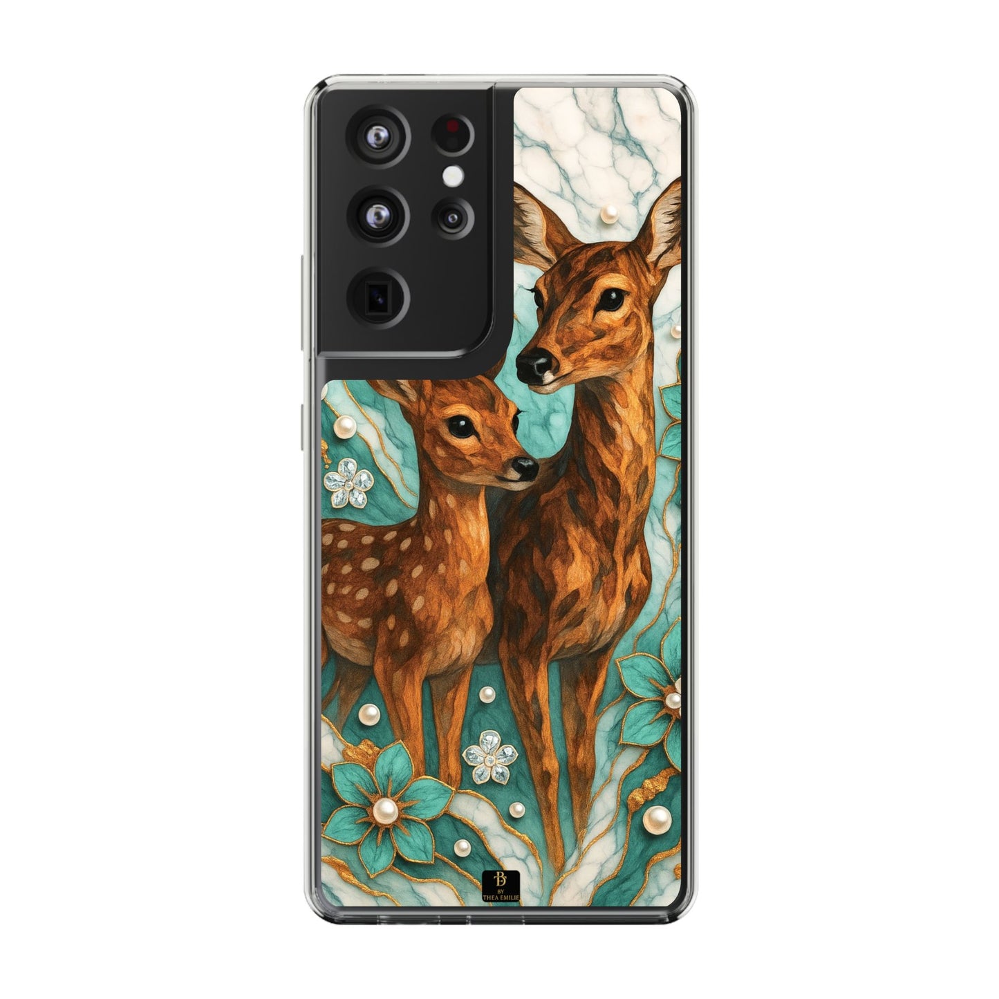 Elegant Deer Clear Phone Case – Stylish Protection for Animal Lovers