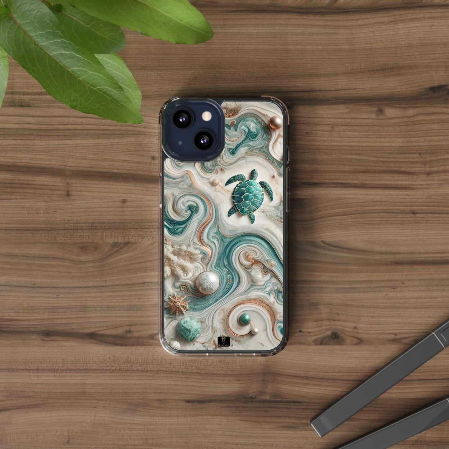 Ocean Marble Turtle Phone Case – Artistic Protection for Sea Lovers