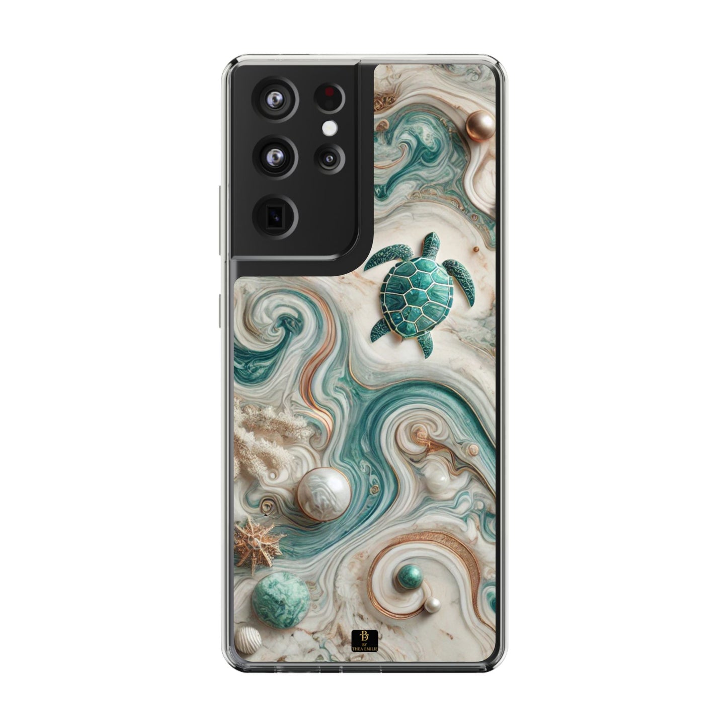 Ocean Marble Turtle Phone Case – Artistic Protection for Sea Lovers