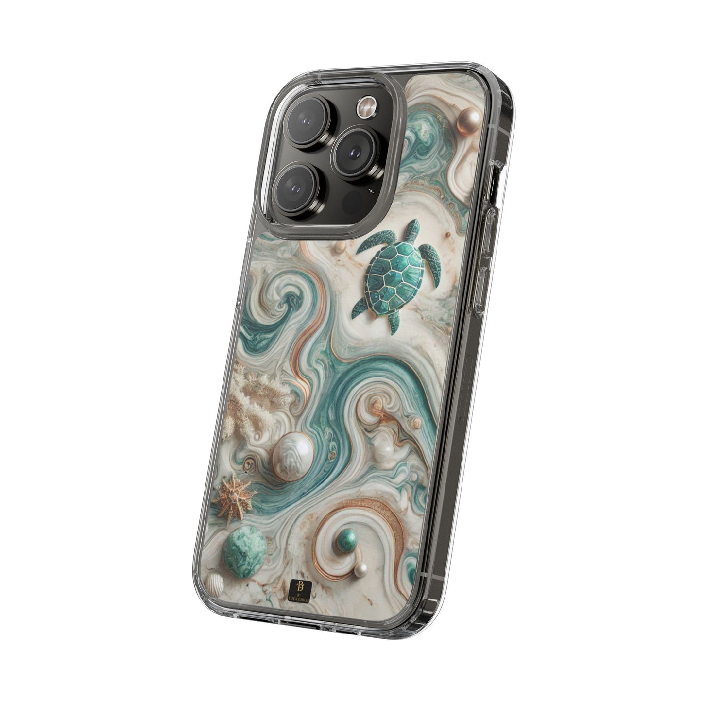 Ocean Marble Turtle Phone Case – Artistic Protection for Sea Lovers