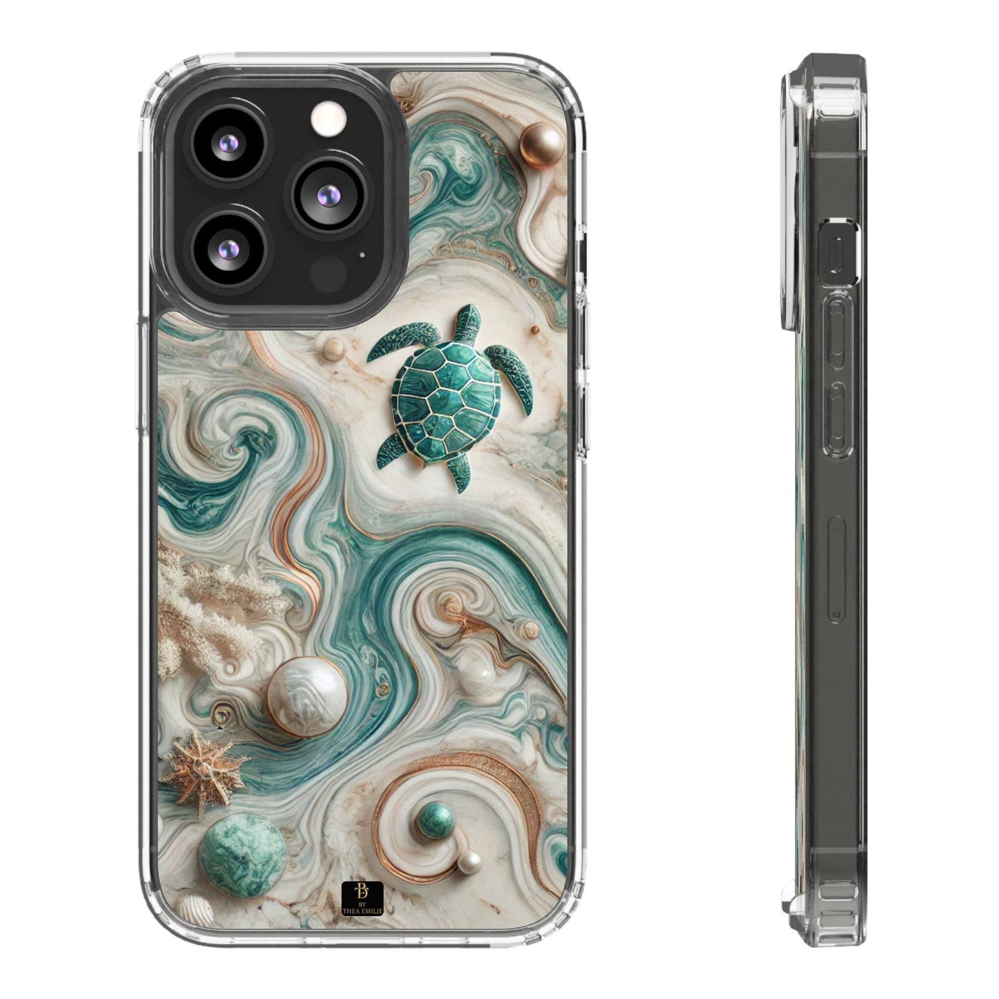 Ocean Marble Turtle Phone Case – Artistic Protection for Sea Lovers