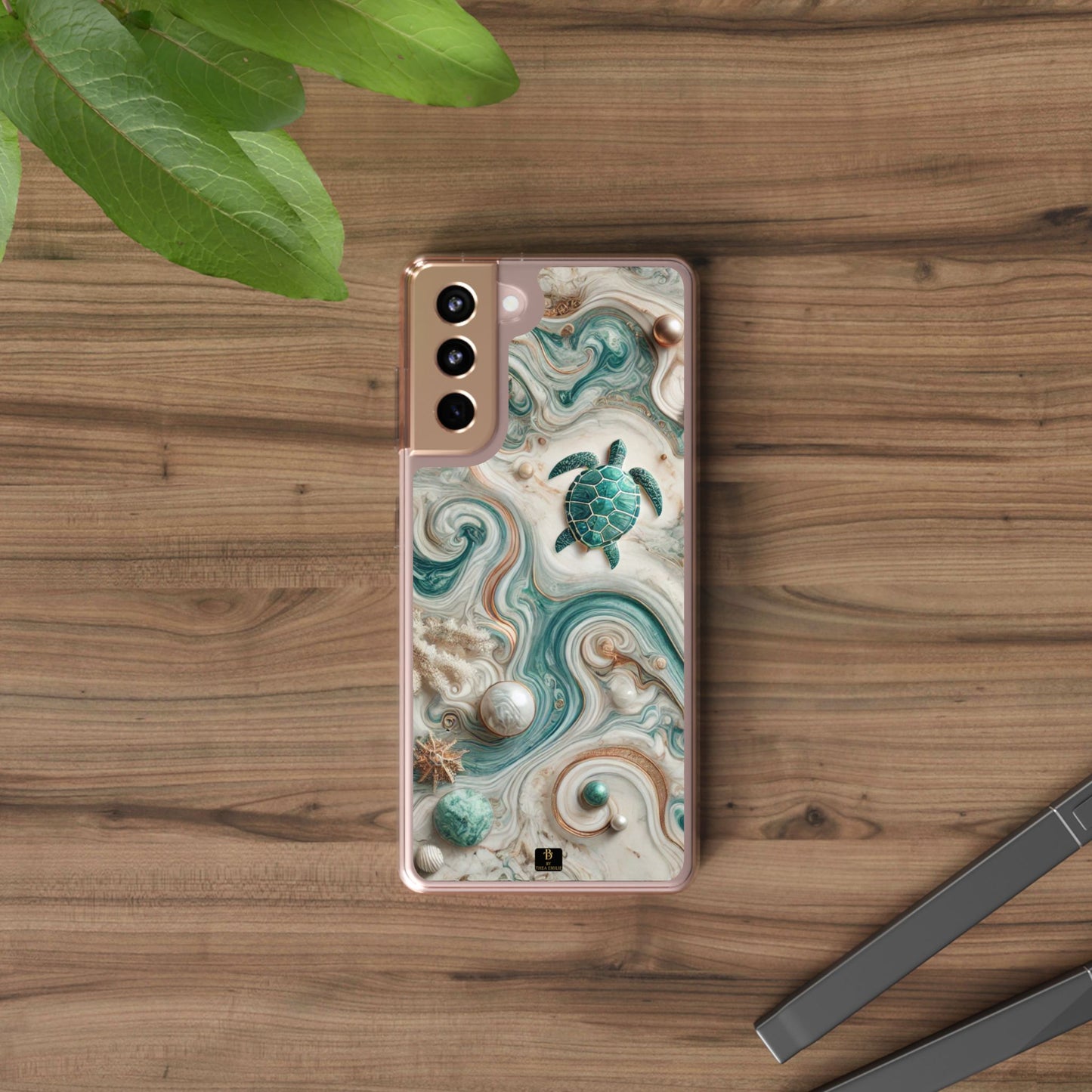 Ocean Marble Turtle Phone Case – Artistic Protection for Sea Lovers