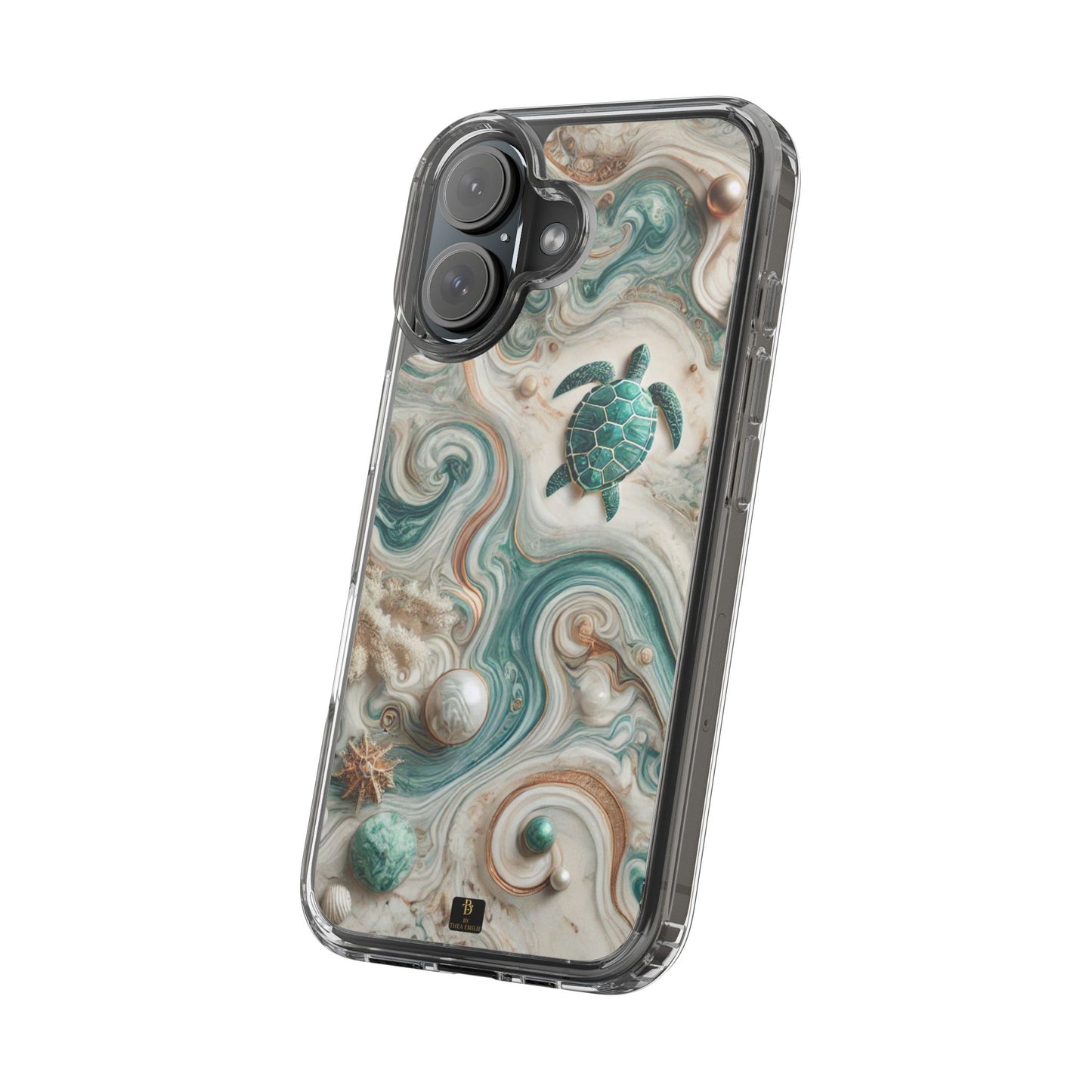 Ocean Marble Turtle Phone Case – Artistic Protection for Sea Lovers