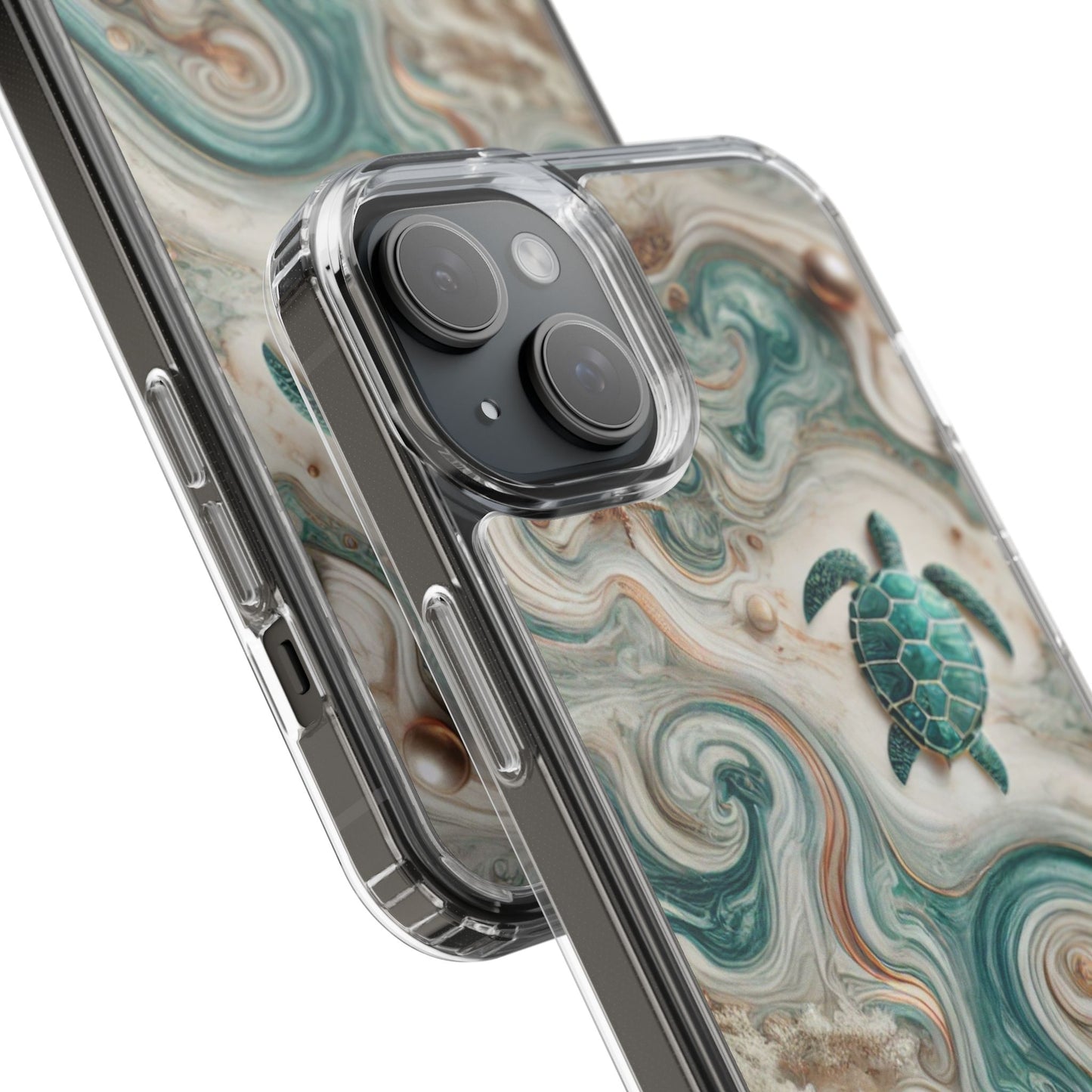 Ocean Marble Turtle Phone Case – Artistic Protection for Sea Lovers