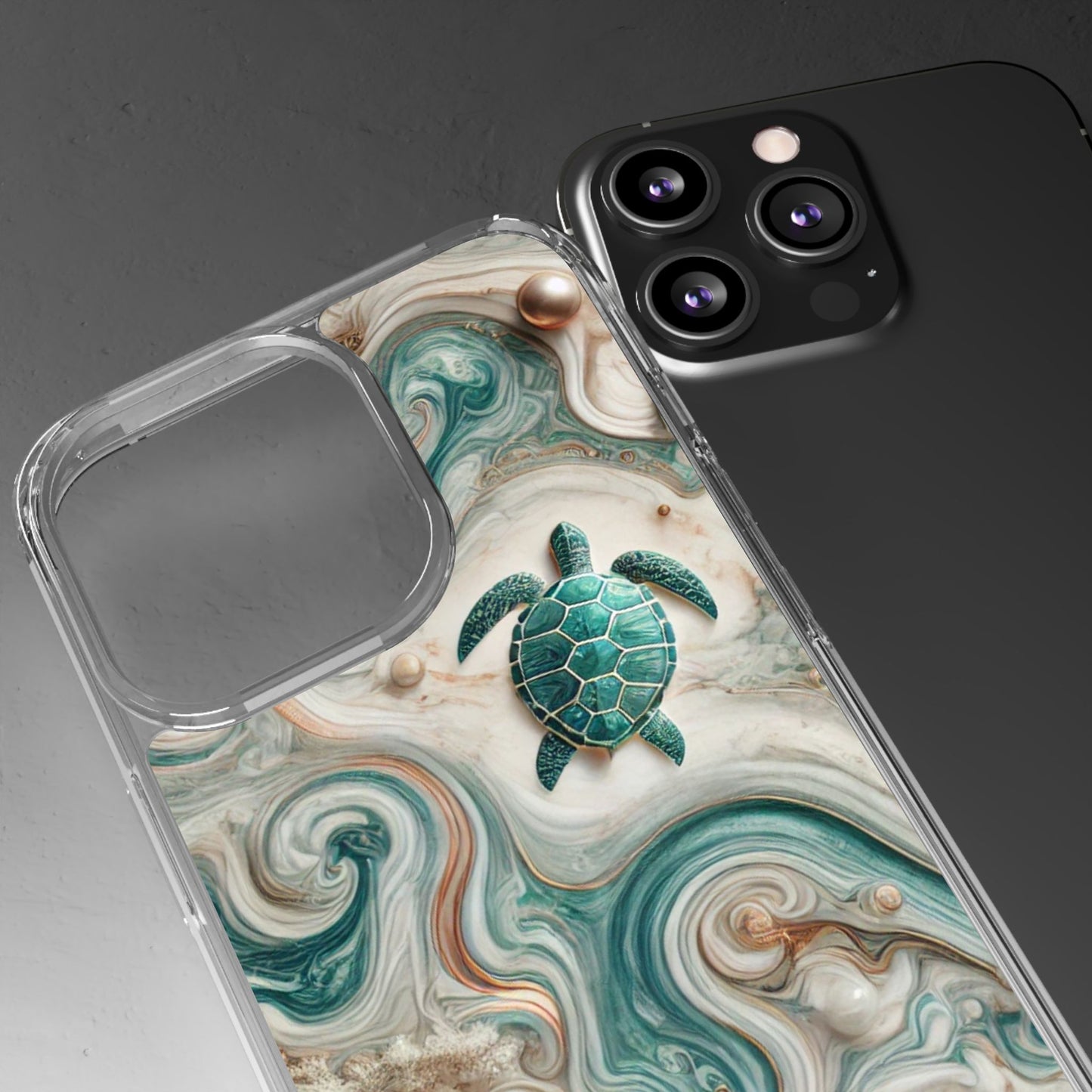 Ocean Marble Turtle Phone Case – Artistic Protection for Sea Lovers