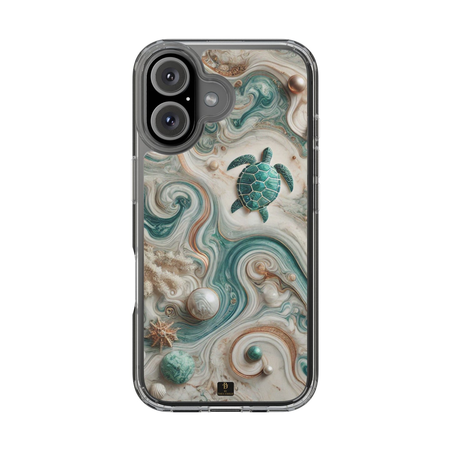 Ocean Marble Turtle Phone Case – Artistic Protection for Sea Lovers