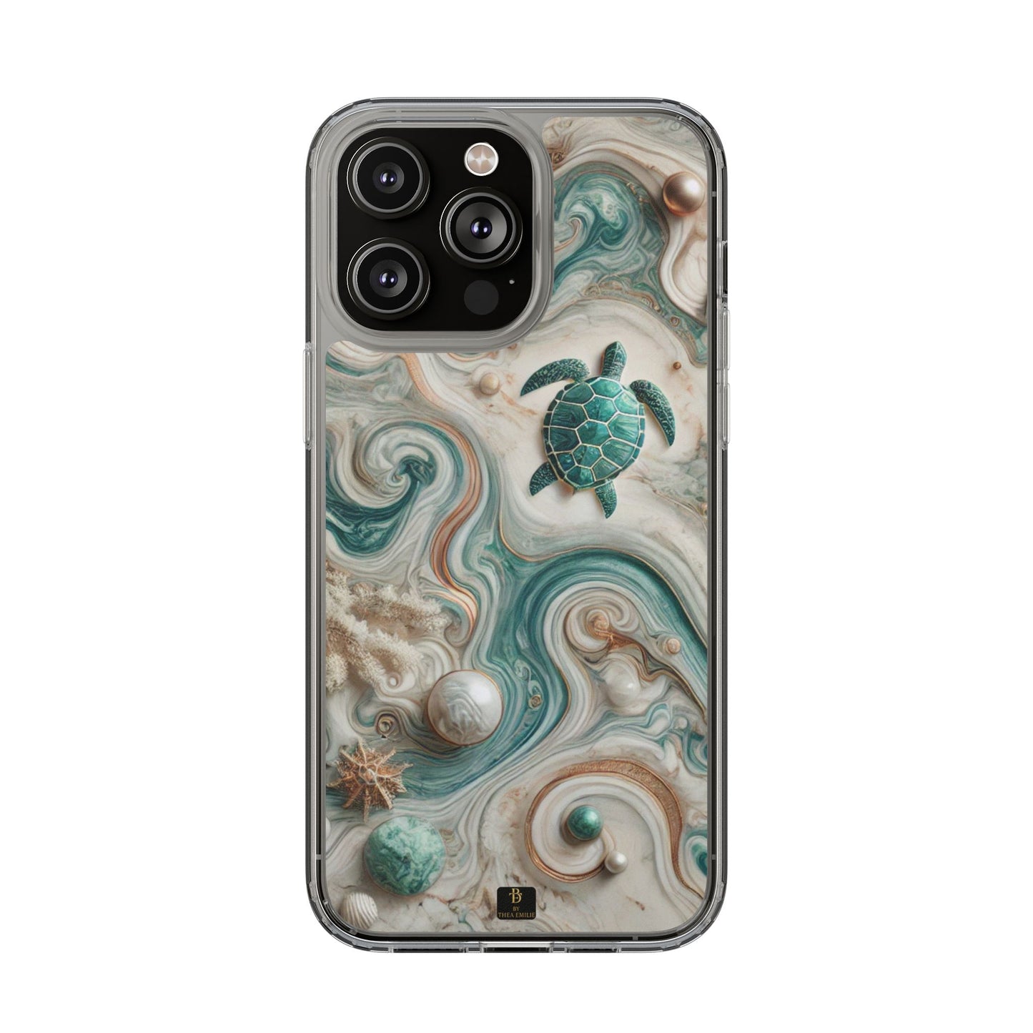 Ocean Marble Turtle Phone Case – Artistic Protection for Sea Lovers