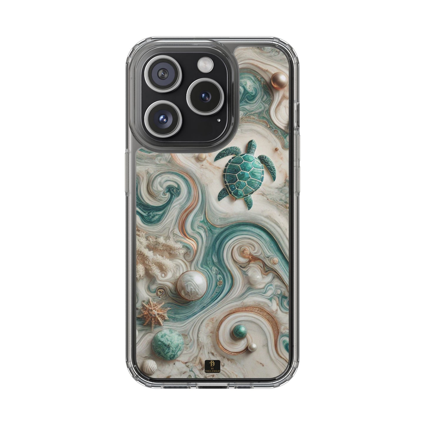 Ocean Marble Turtle Phone Case – Artistic Protection for Sea Lovers