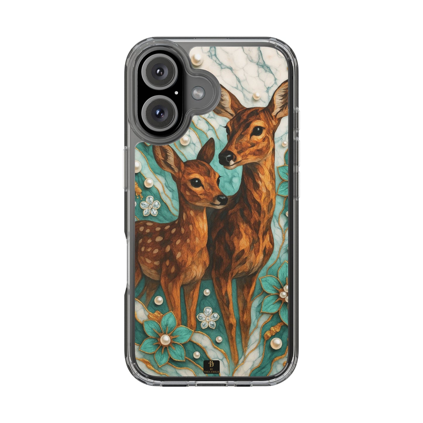 Elegant Deer Clear Phone Case – Stylish Protection for Animal Lovers