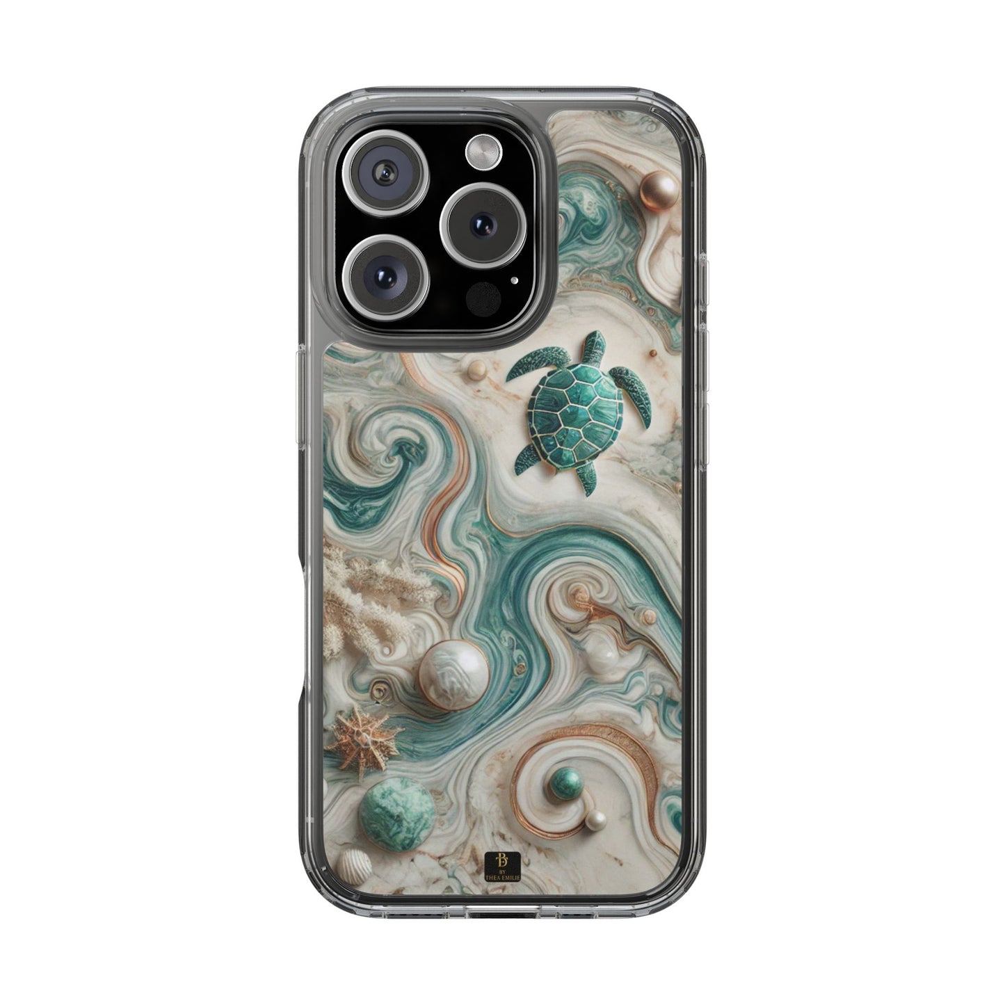 Ocean Marble Turtle Phone Case – Artistic Protection for Sea Lovers