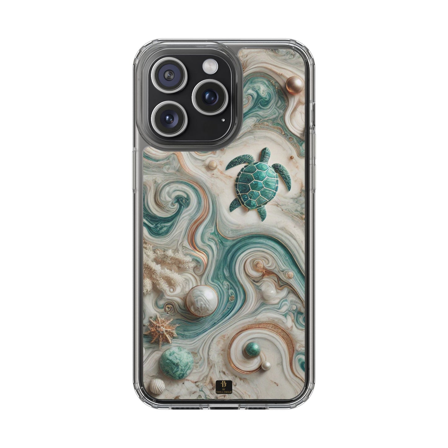 Ocean Marble Turtle Phone Case – Artistic Protection for Sea Lovers