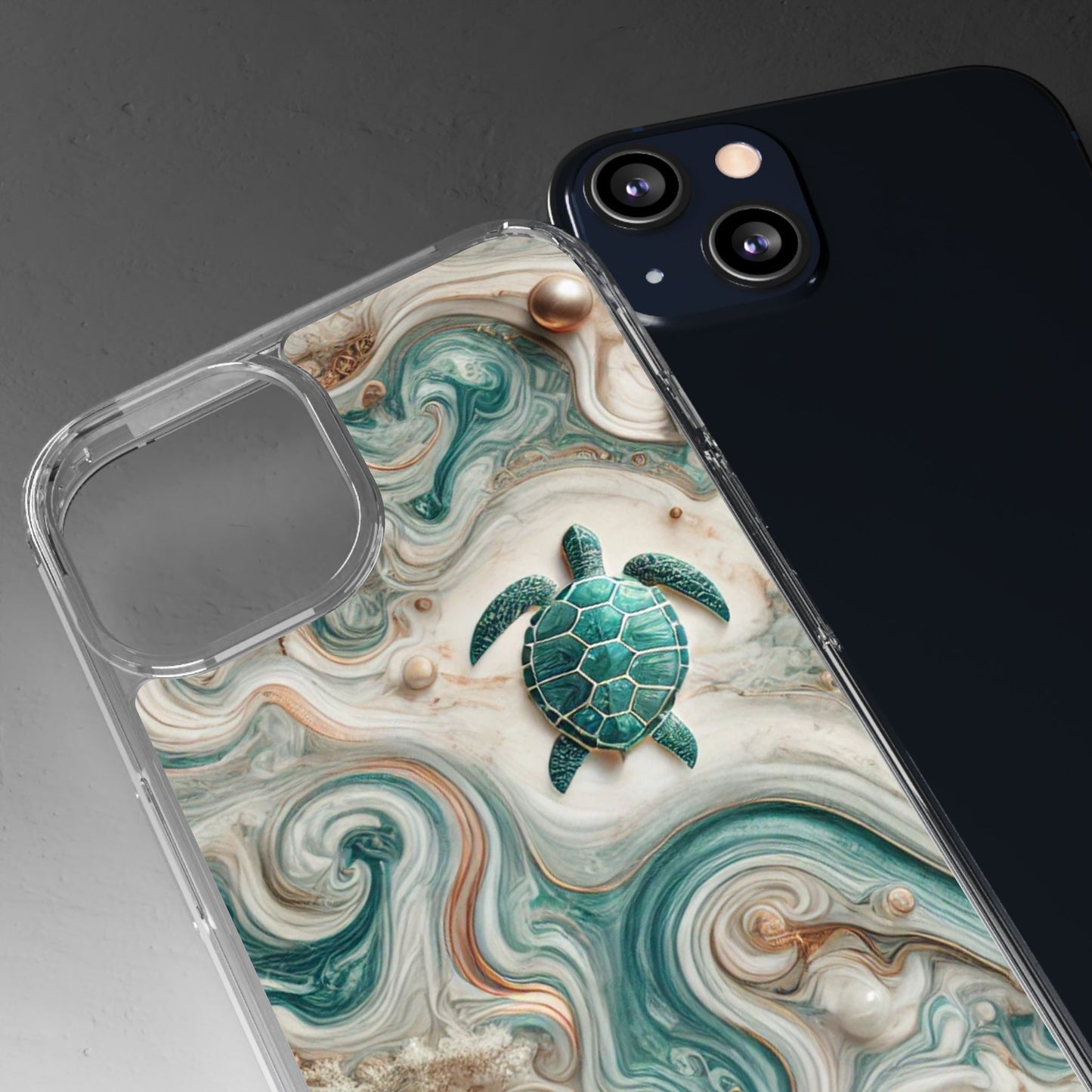 Ocean Marble Turtle Phone Case – Artistic Protection for Sea Lovers